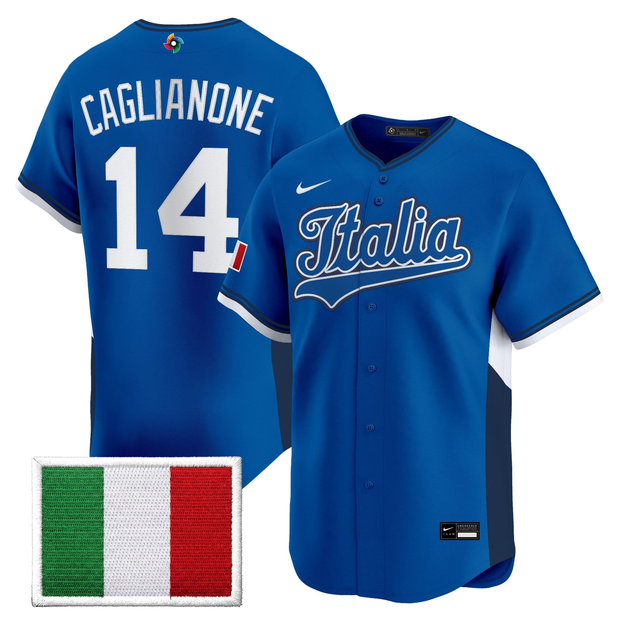 Team Italy 2026 World Baseball Classic Vapor Premier Jersey - Stitched