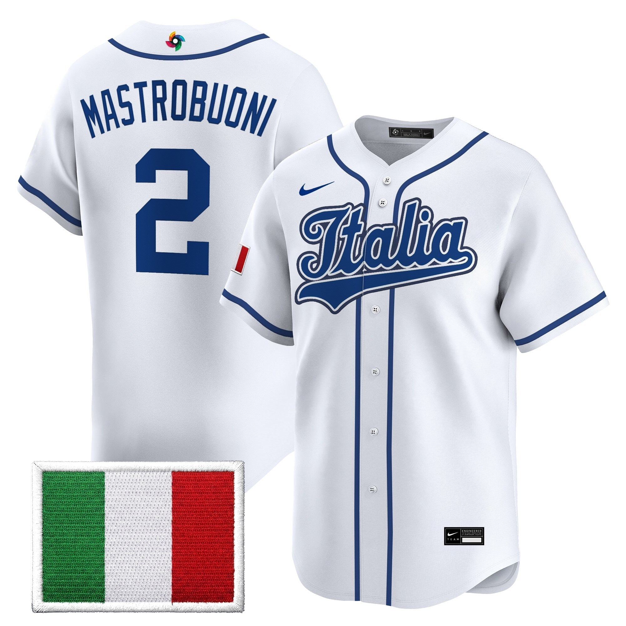 Team Italy 2026 World Baseball Classic Vapor Premier Jersey - Stitched