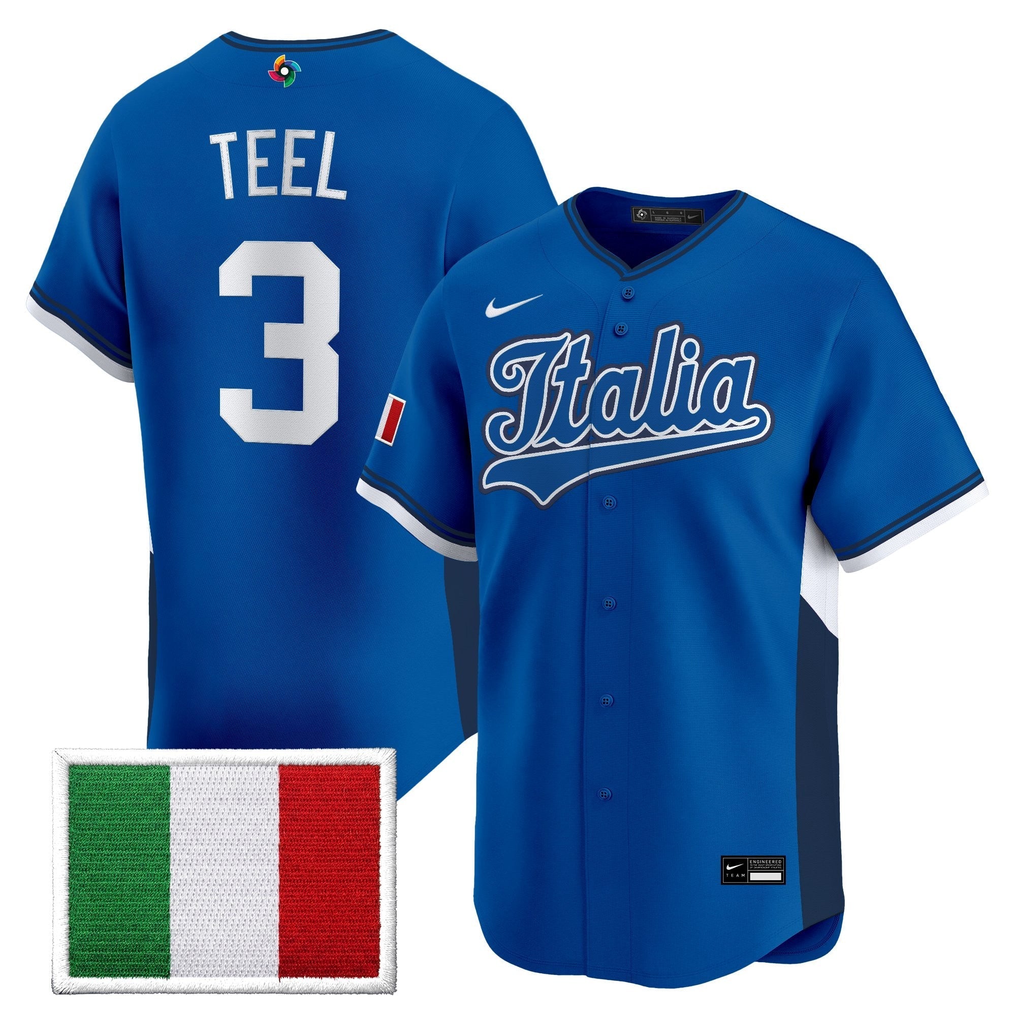 Team Italy 2026 World Baseball Classic Vapor Premier Jersey - Stitched