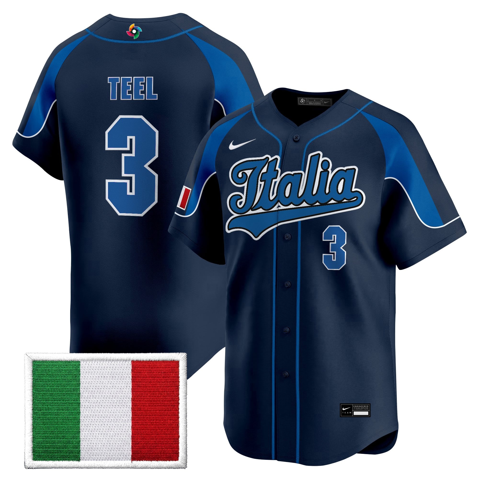 Team Italy 2026 World Baseball Classic Vapor Premier Jersey - Stitched