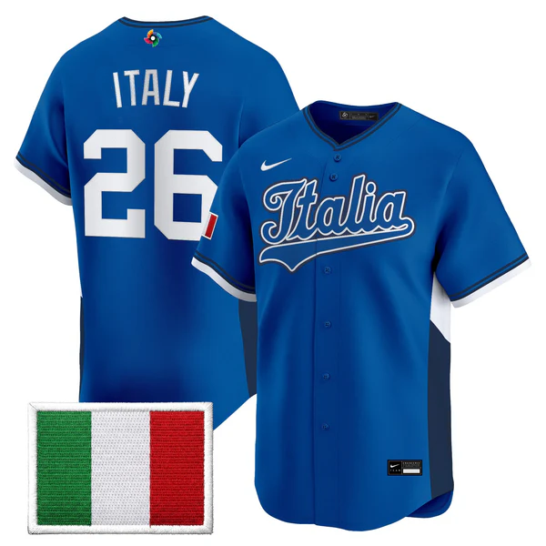 Team Italy 2026 World Baseball Classic Vapor Premier Jersey - Stitched