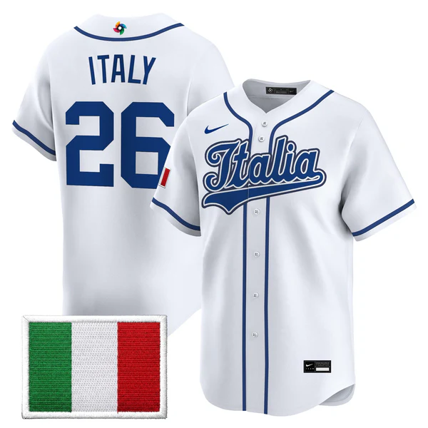 Team Italy 2026 World Baseball Classic Vapor Premier Jersey - Stitched