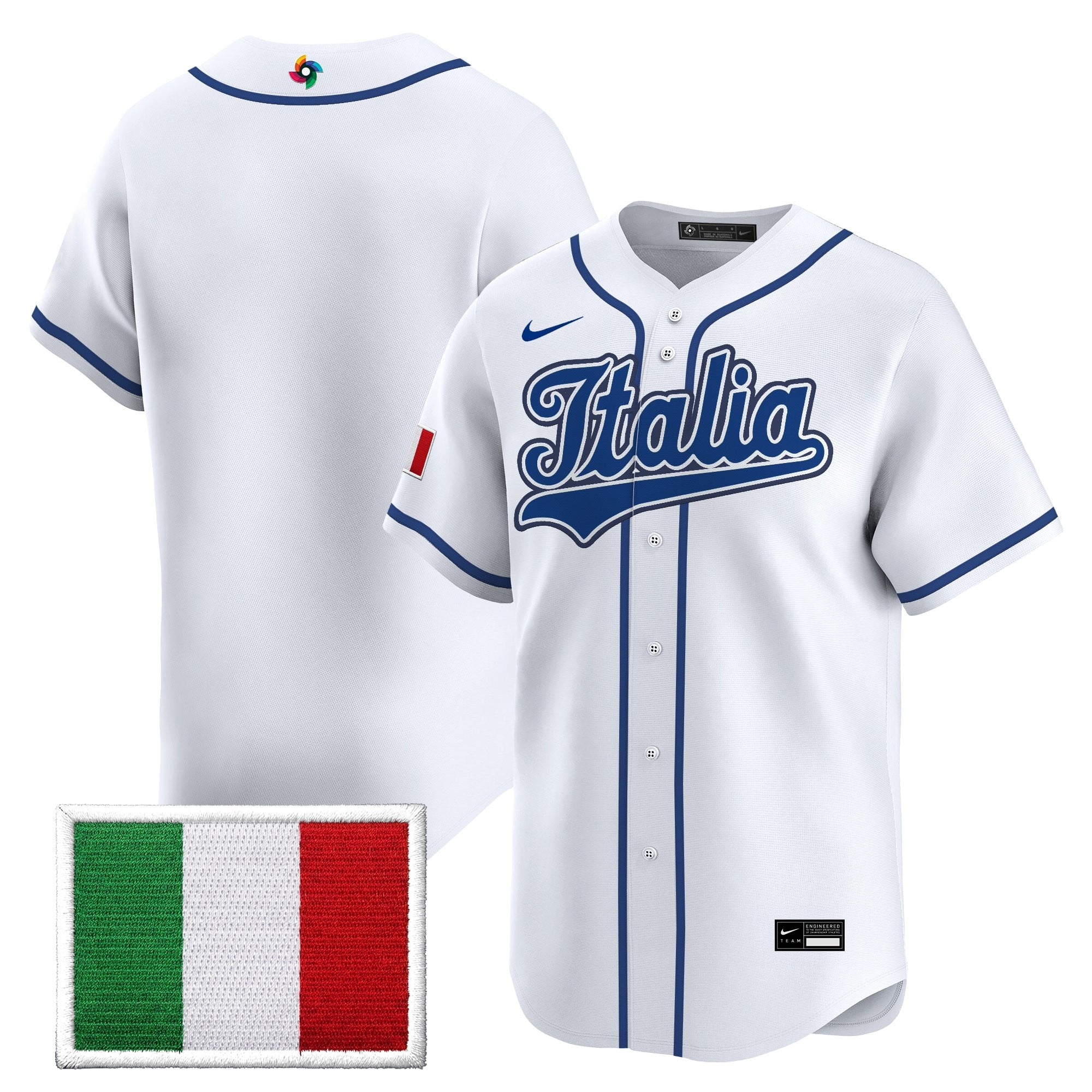 Team Italy 2026 World Baseball Classic Vapor Premier Jersey - Stitched
