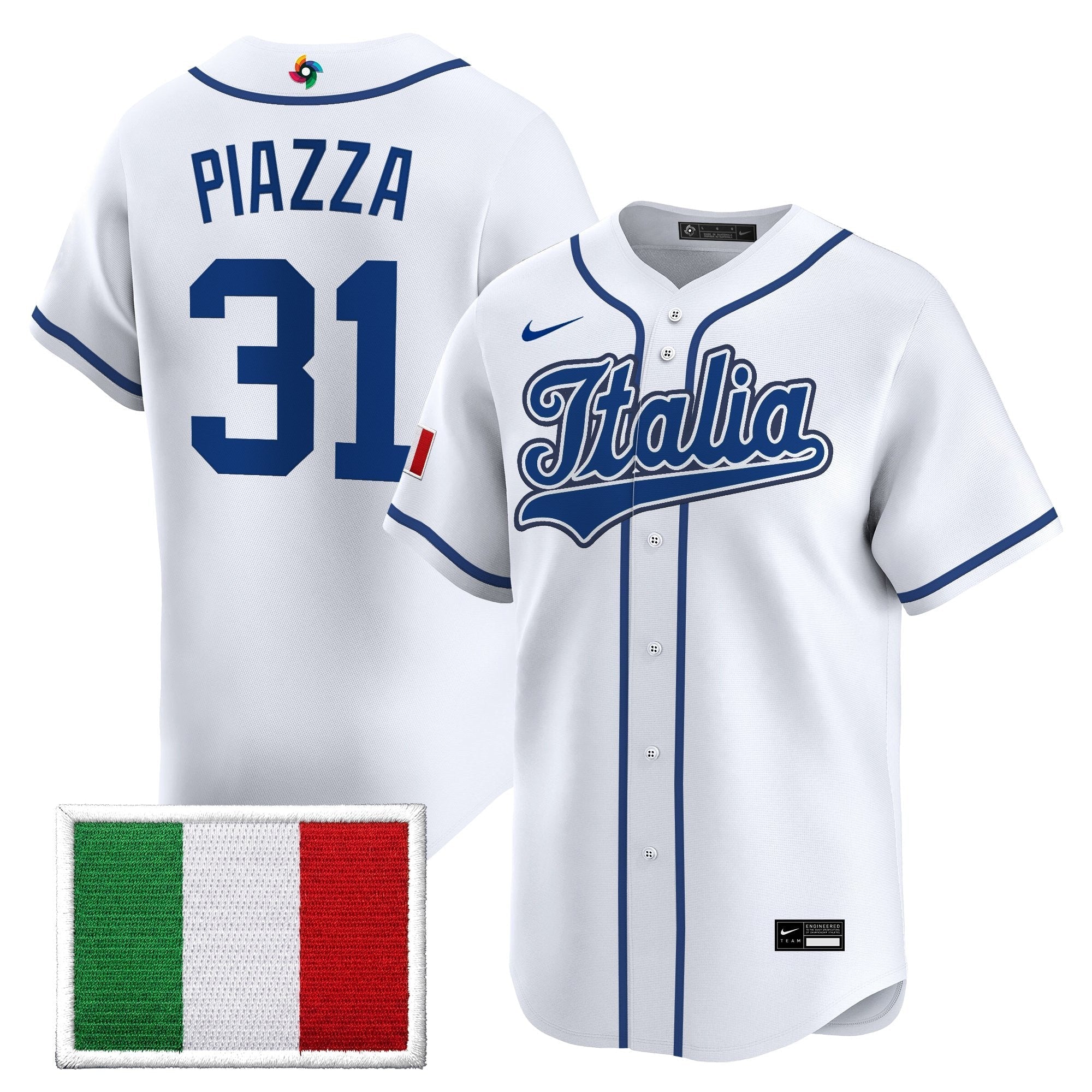 Team Italy 2026 World Baseball Classic Vapor Premier Jersey - Stitched