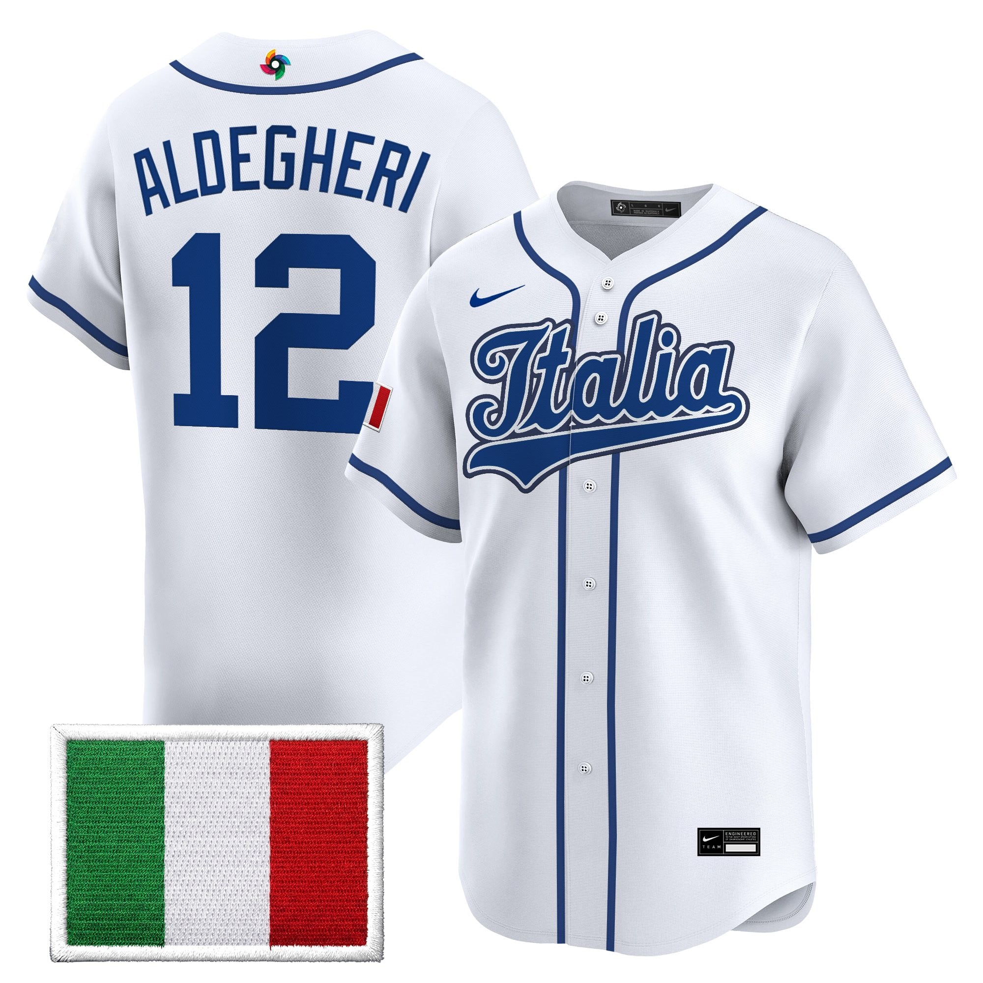 Team Italy 2026 World Baseball Classic Vapor Premier Jersey - Stitched