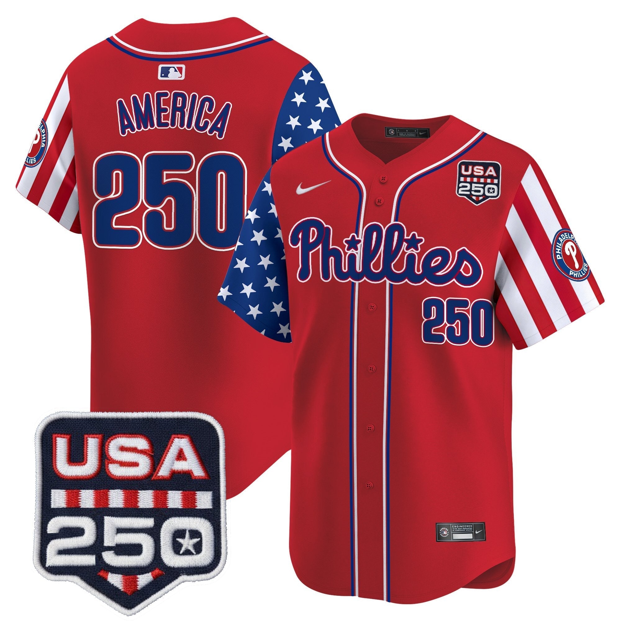 PHI America250 Edition Vapor Premier Limited Jersey - Stitched