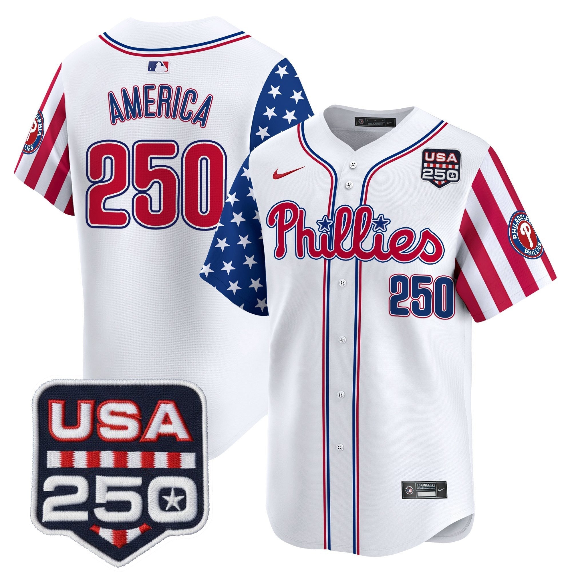 PHI America250 Edition Vapor Premier Limited Jersey - Stitched