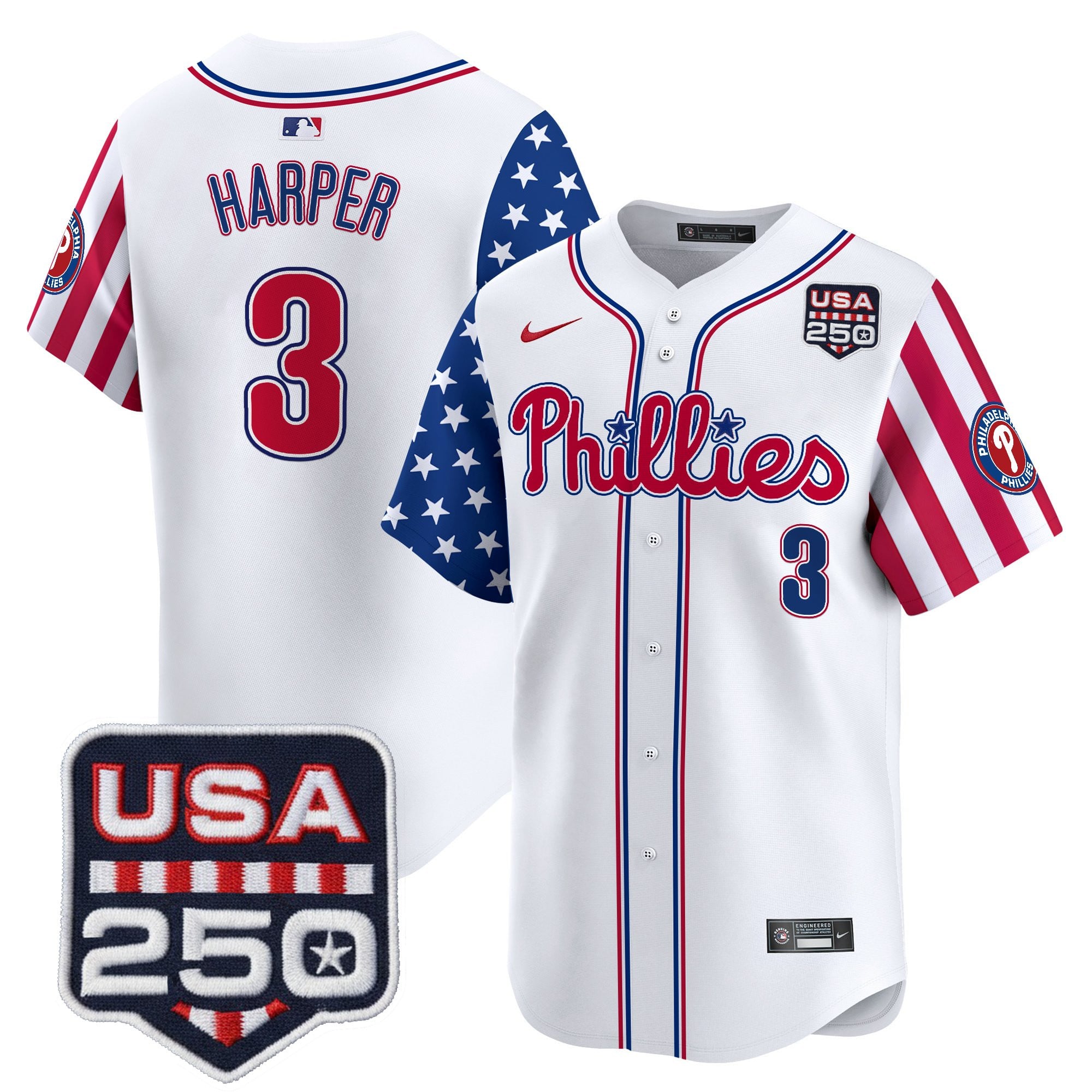 PHI America250 Edition Vapor Premier Limited Jersey - Stitched