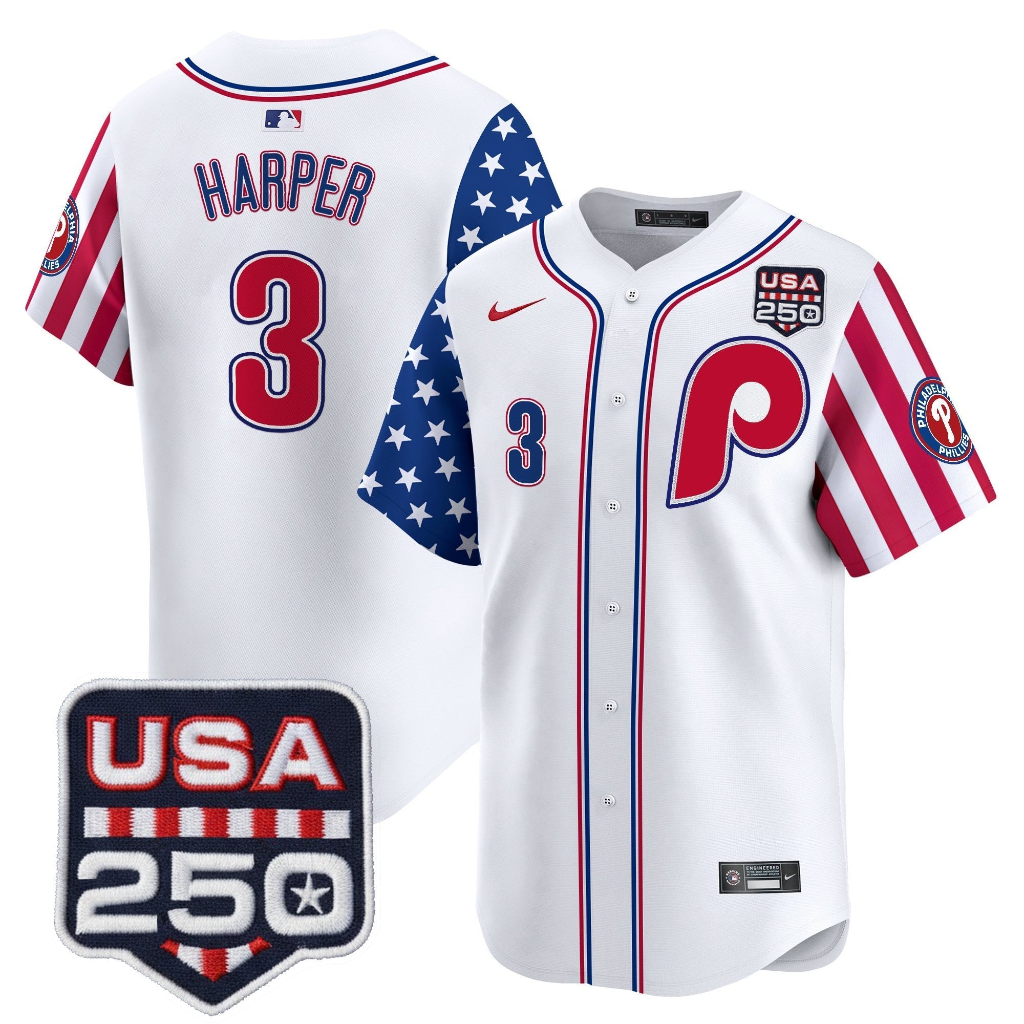 PHI America250 Edition Vapor Premier Limited Jersey - Stitched