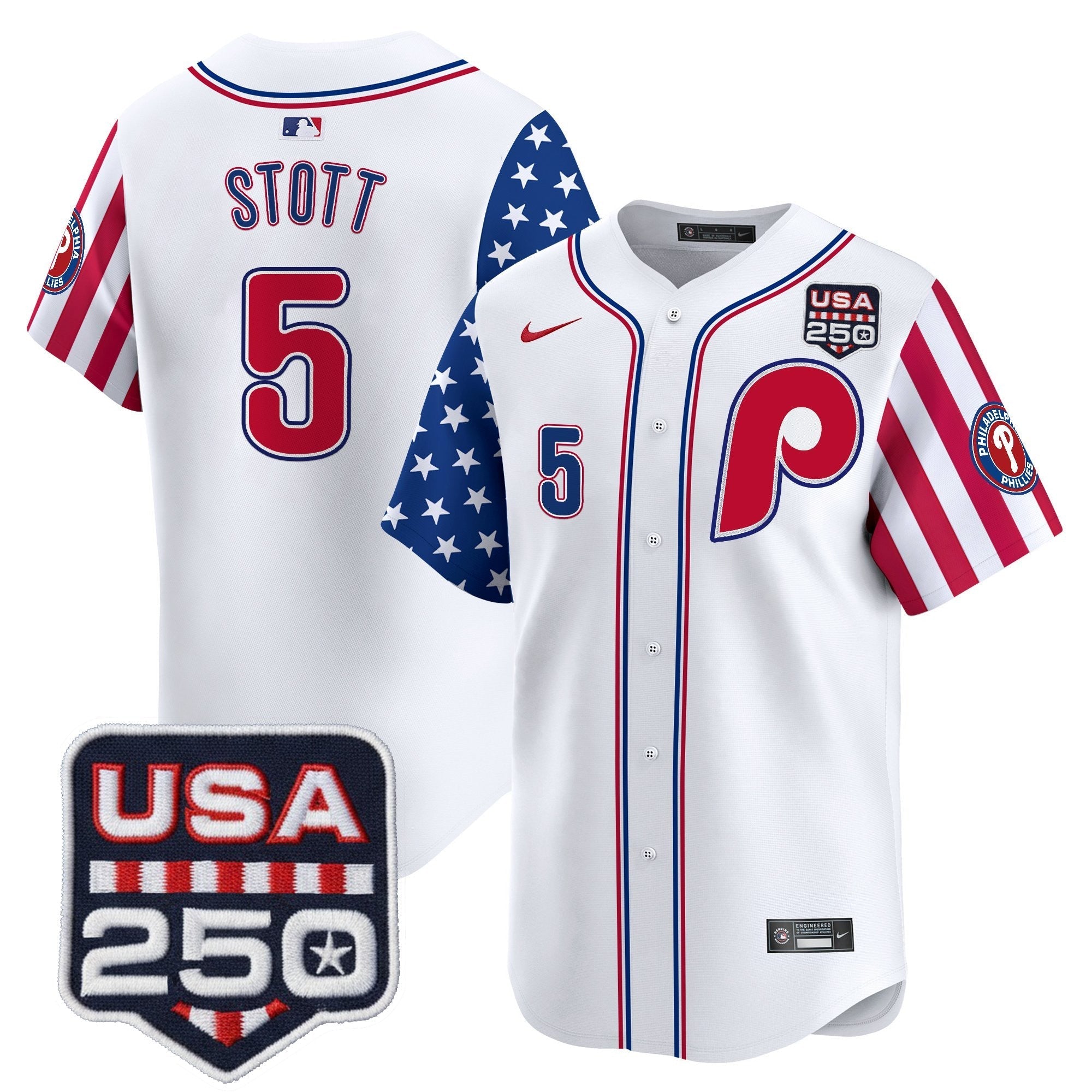 PHI America250 Edition Vapor Premier Limited Jersey - Stitched (2)