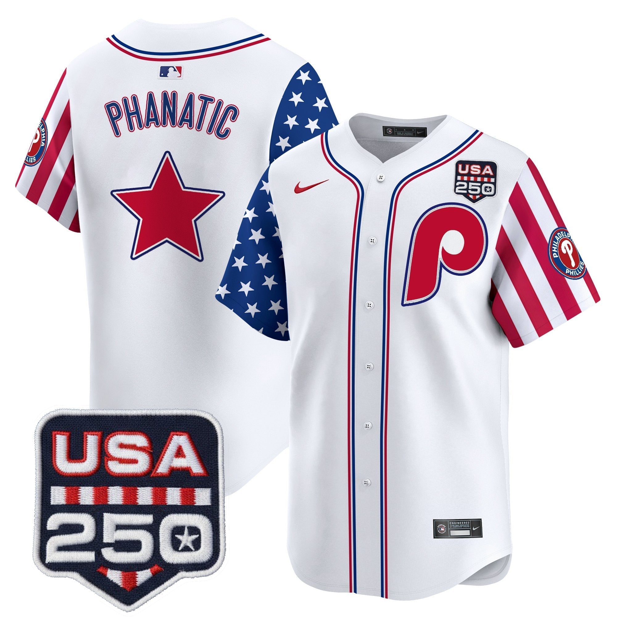 PHI America250 Edition Vapor Premier Limited Jersey - Stitched (2)