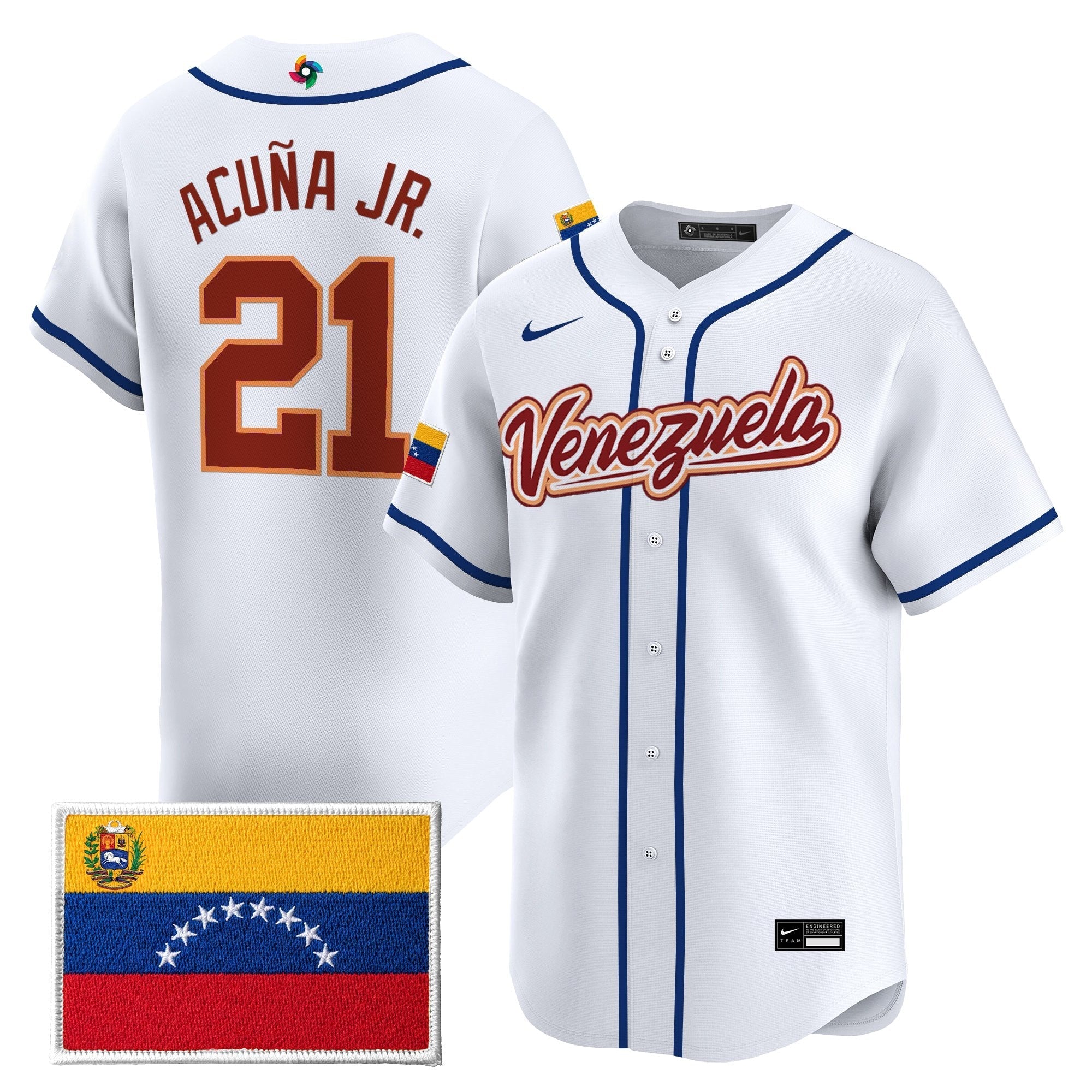 Team Venezuela World Baseball Classic Gold Vapor Premier Jersey - Stitched