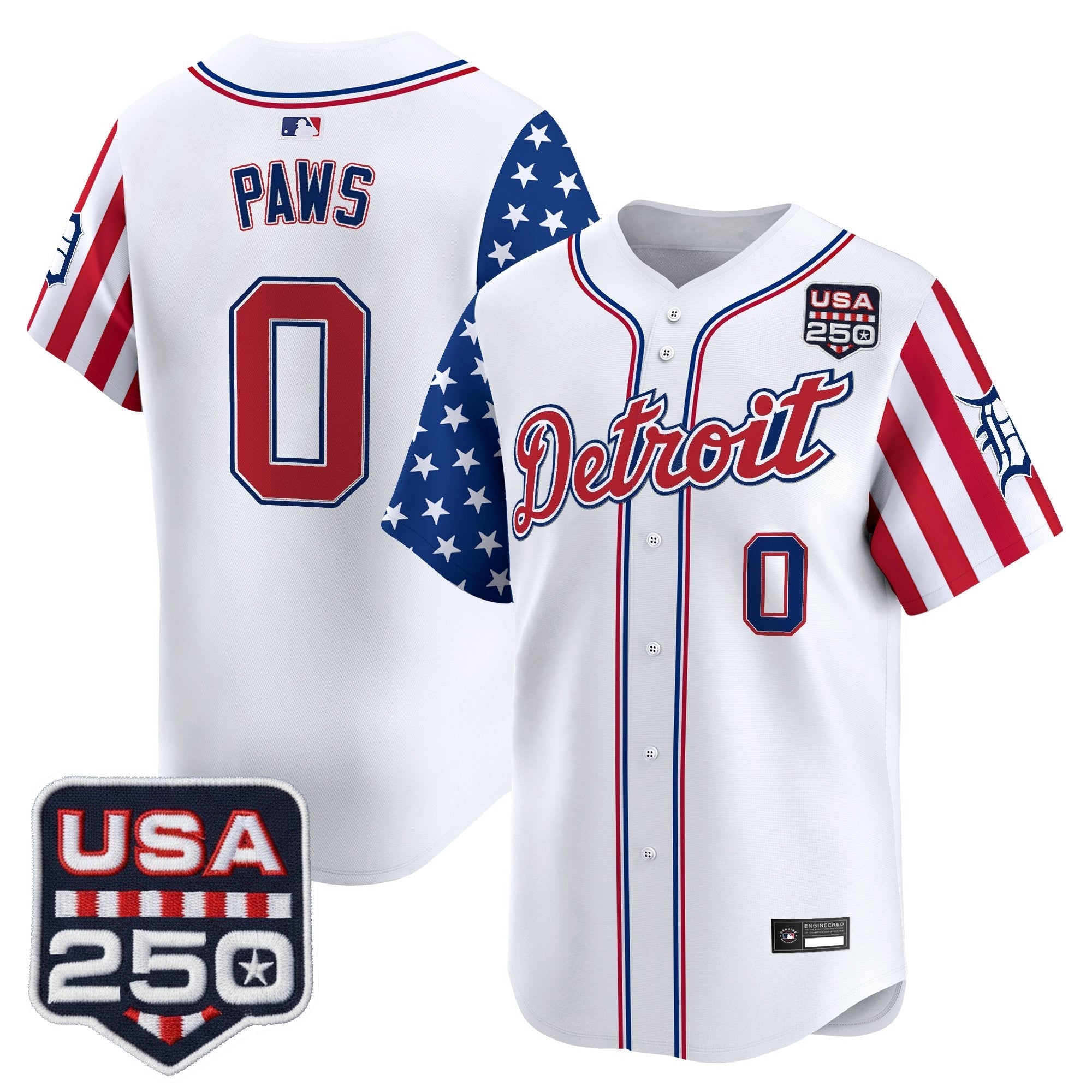 DET "America250 Edition" Vapor Premier Limited Jersey - Stitched