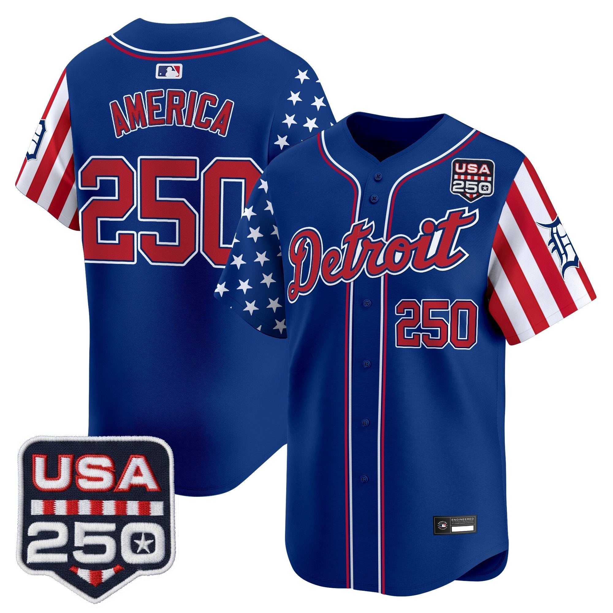 DET "America250 Edition" Vapor Premier Limited Jersey - Stitched