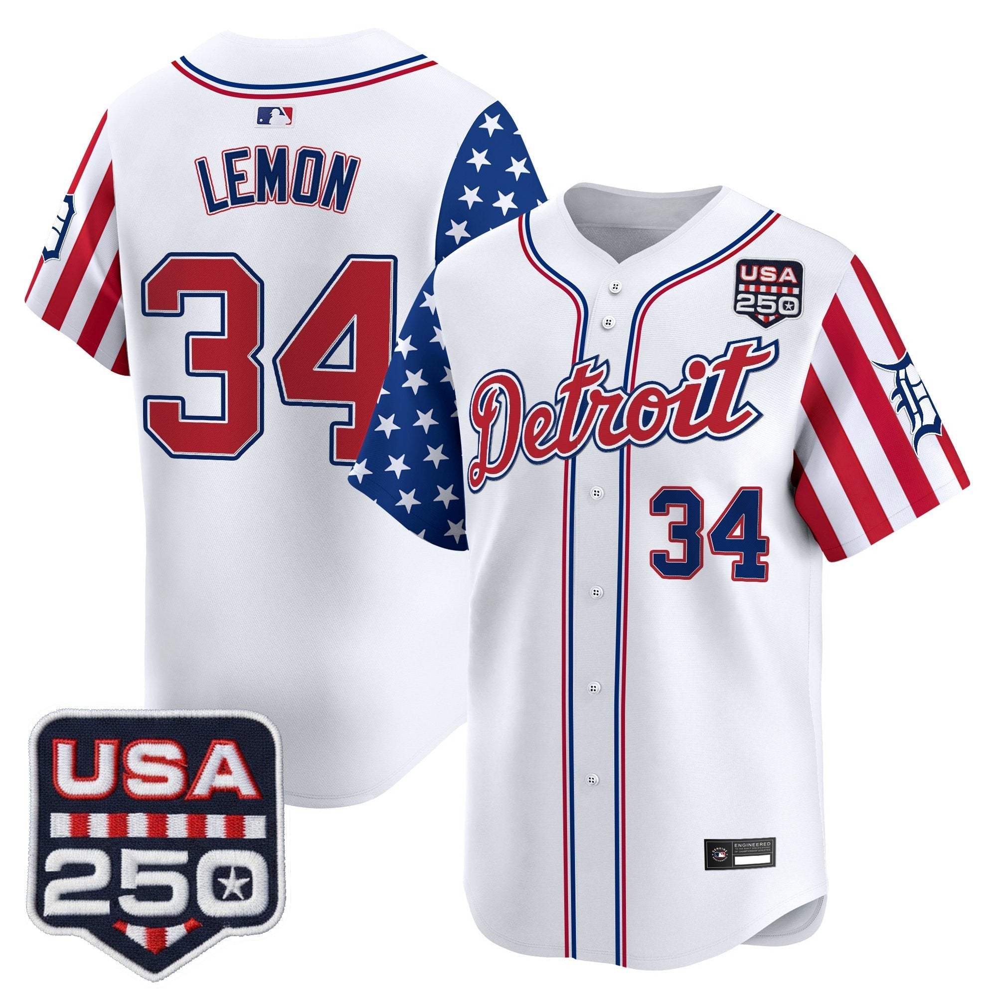 DET "America250 Edition" Vapor Premier Limited Jersey - Stitched