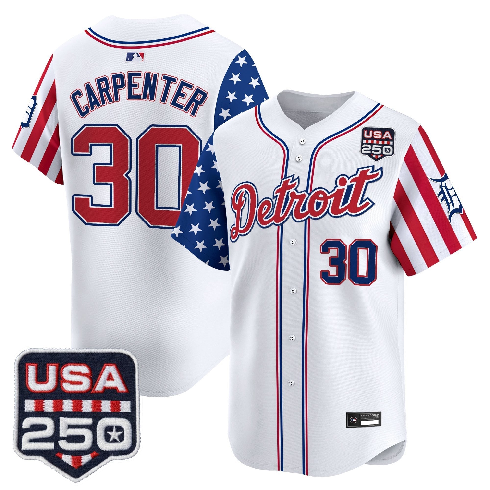 DET "America250 Edition" Vapor Premier Limited Jersey - Stitched