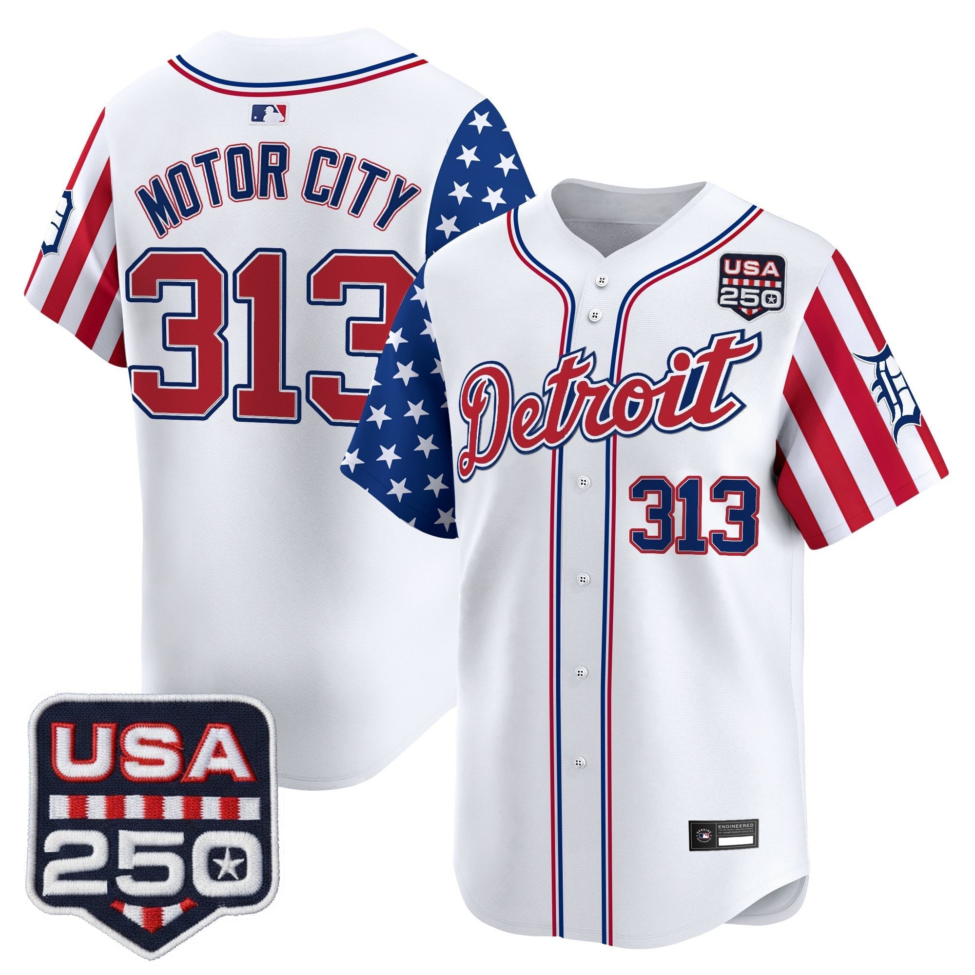 DET "America250 Edition" Vapor Premier Limited Jersey - Stitched