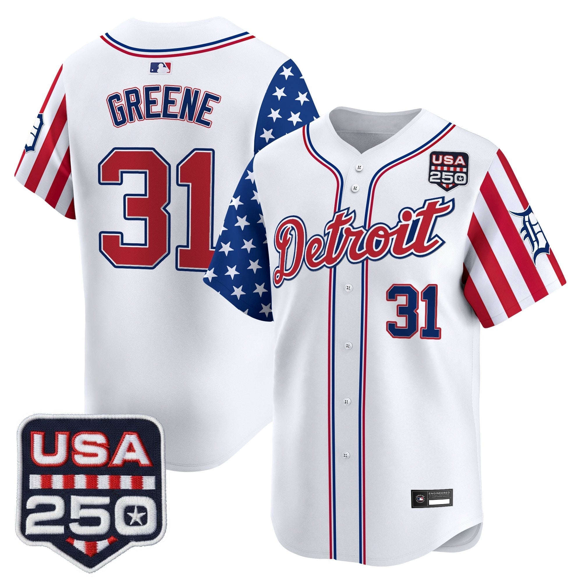 DET "America250 Edition" Vapor Premier Limited Jersey - Stitched