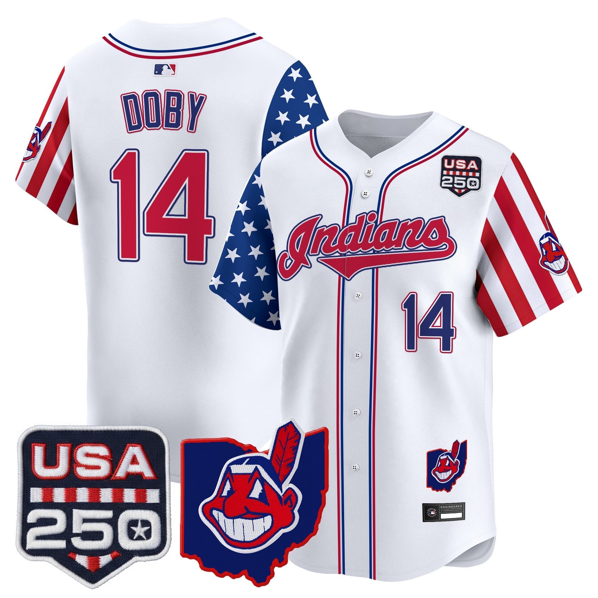 Cleveland Indians "America250 Edition" Vapor Premier Limited Jersey - Stitched
