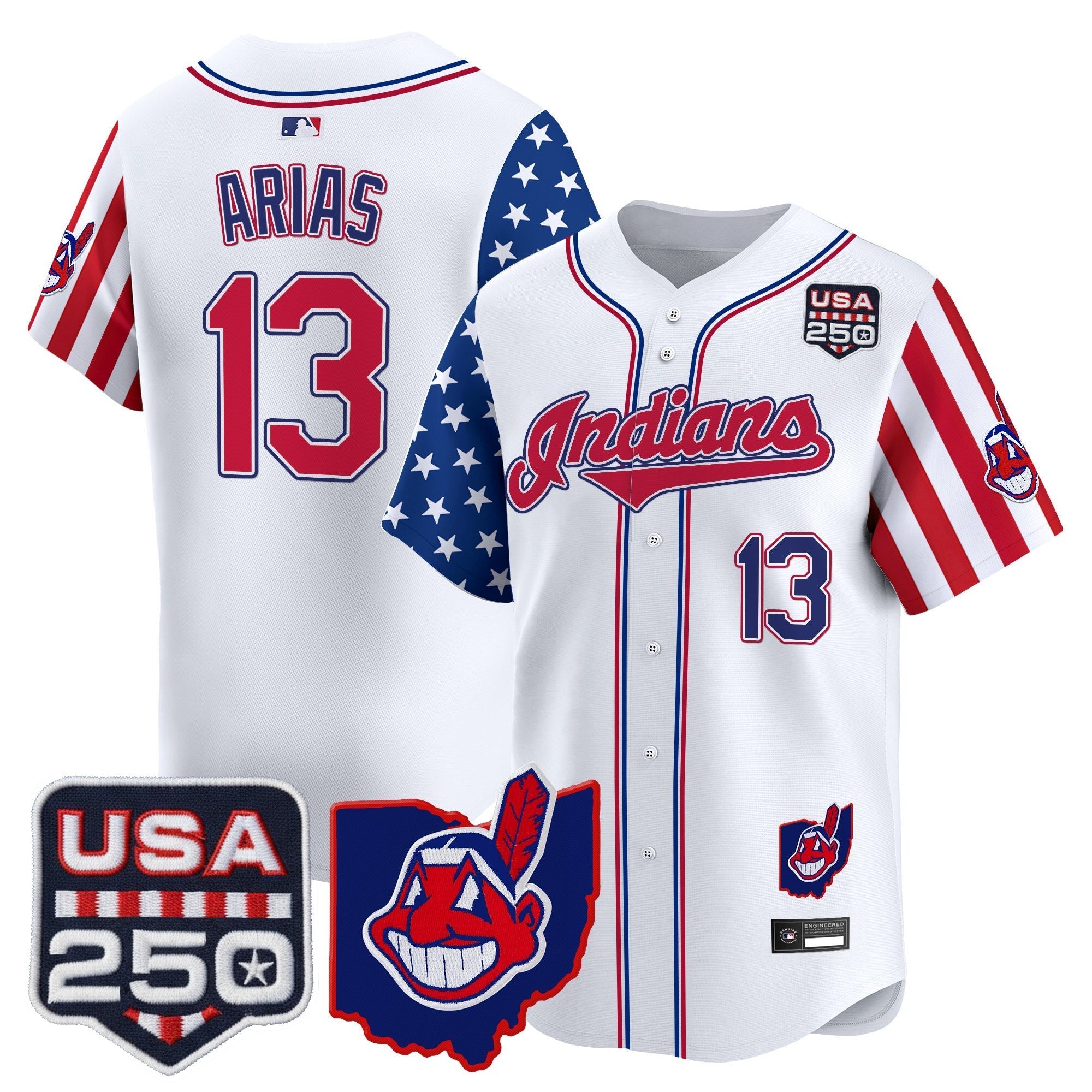 Cleveland Indians "America250 Edition" Vapor Premier Limited Jersey - Stitched