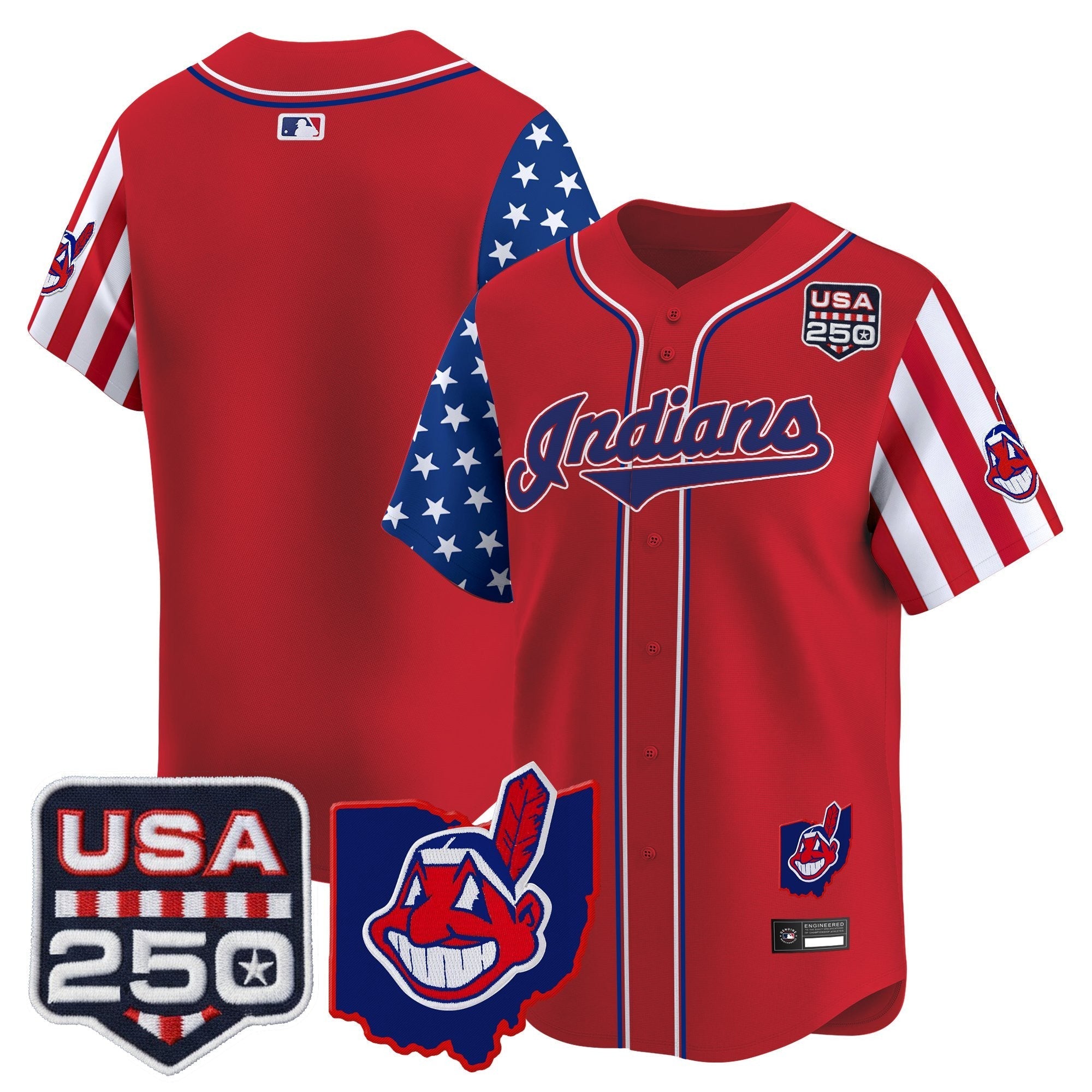 Cleveland Indians "America250 Edition" Vapor Premier Limited Jersey - Stitched