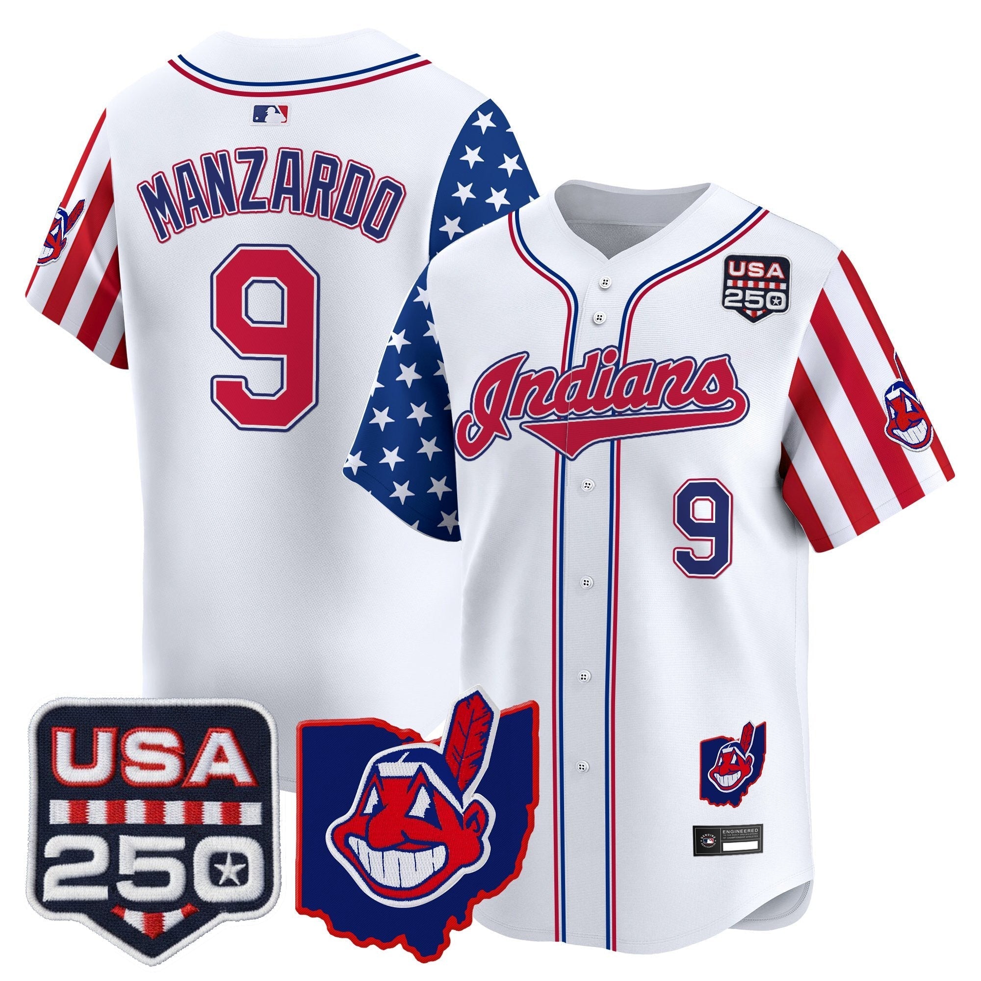 Cleveland Indians "America250 Edition" Vapor Premier Limited Jersey - Stitched