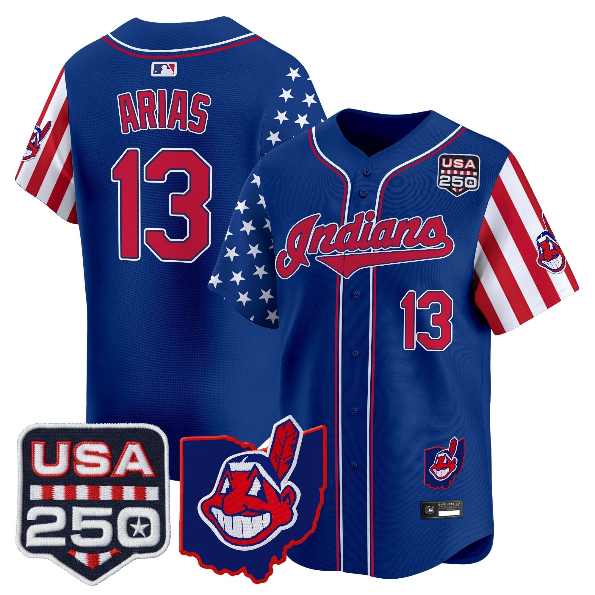 Cleveland Indians "America250 Edition" Vapor Premier Limited Jersey - Stitched