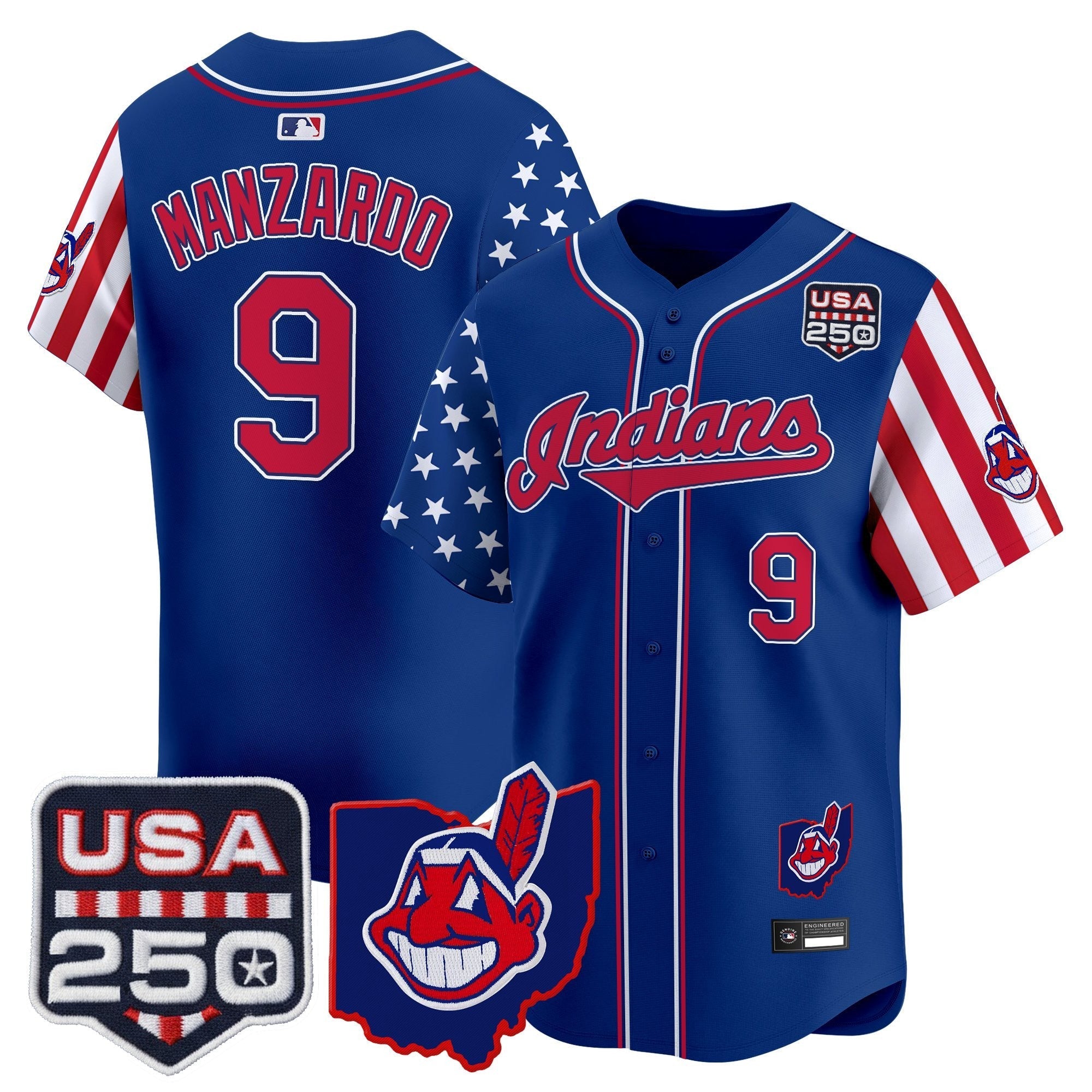 Cleveland Indians "America250 Edition" Vapor Premier Limited Jersey - Stitched