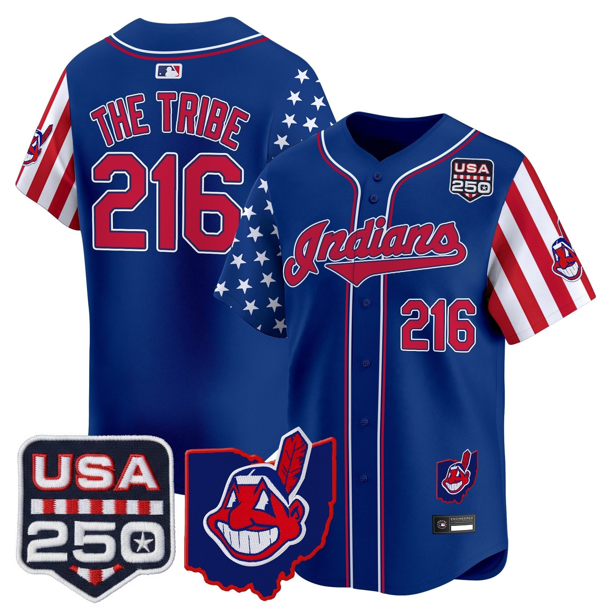 Cleveland Indians "America250 Edition" Vapor Premier Limited Jersey - Stitched