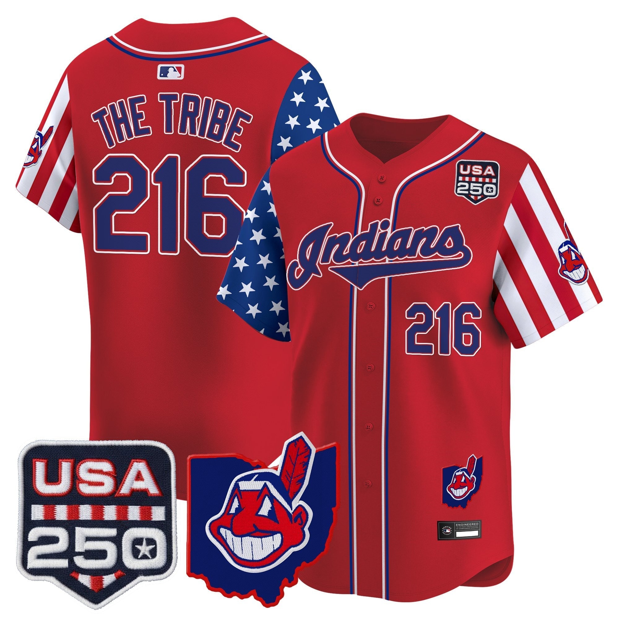 Cleveland Indians "America250 Edition" Vapor Premier Limited Jersey - Stitched
