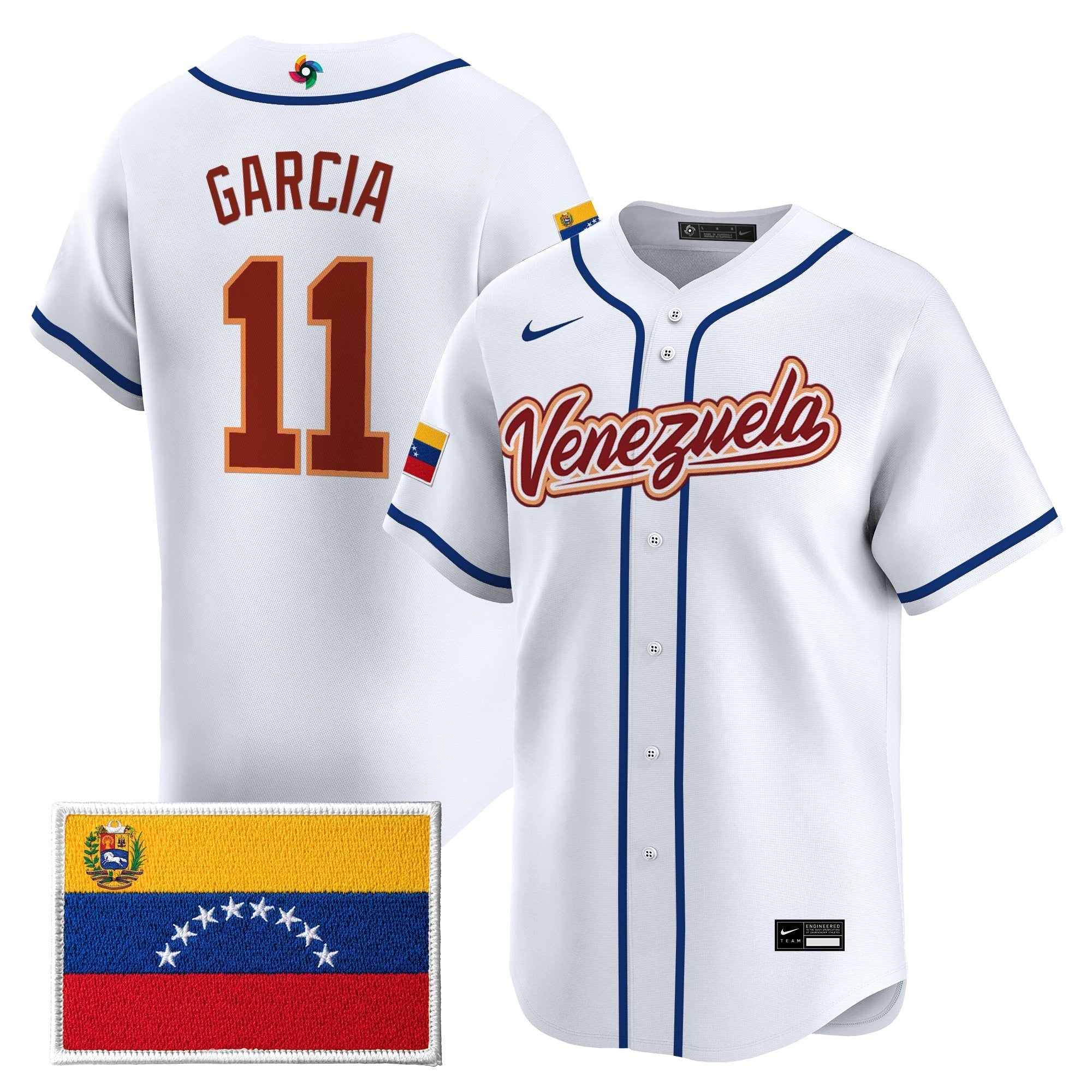 Team Venezuela World Baseball Classic Gold Vapor Premier Jersey - Stitched