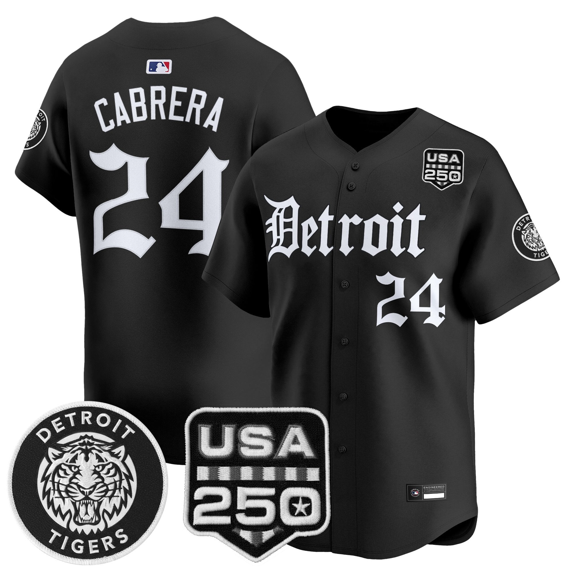 DET ‘Gothic Edition’ Vapor Premier Limited Jersey - Stitched