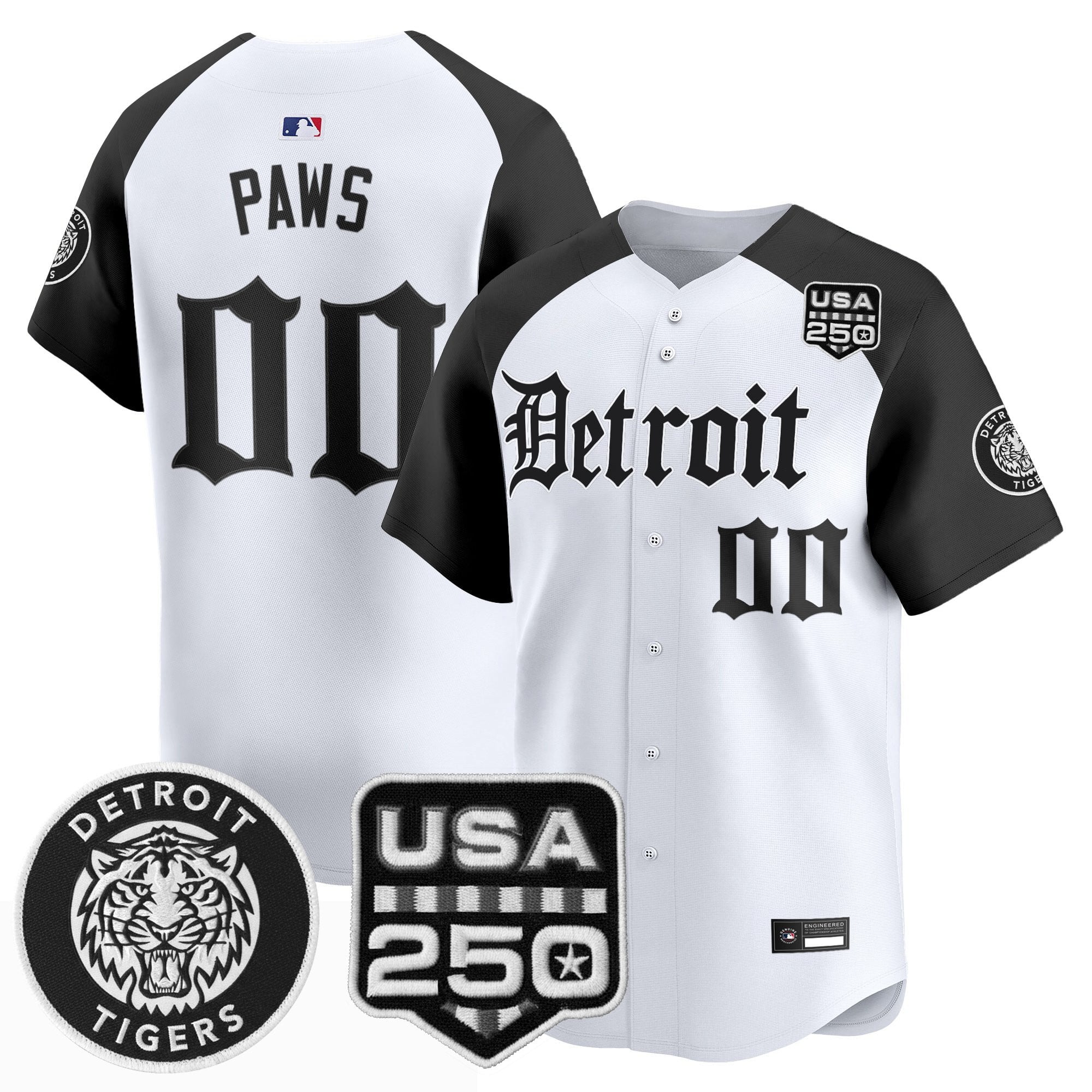 DET ‘Gothic Edition’ Vapor Premier Limited Jersey - Stitched