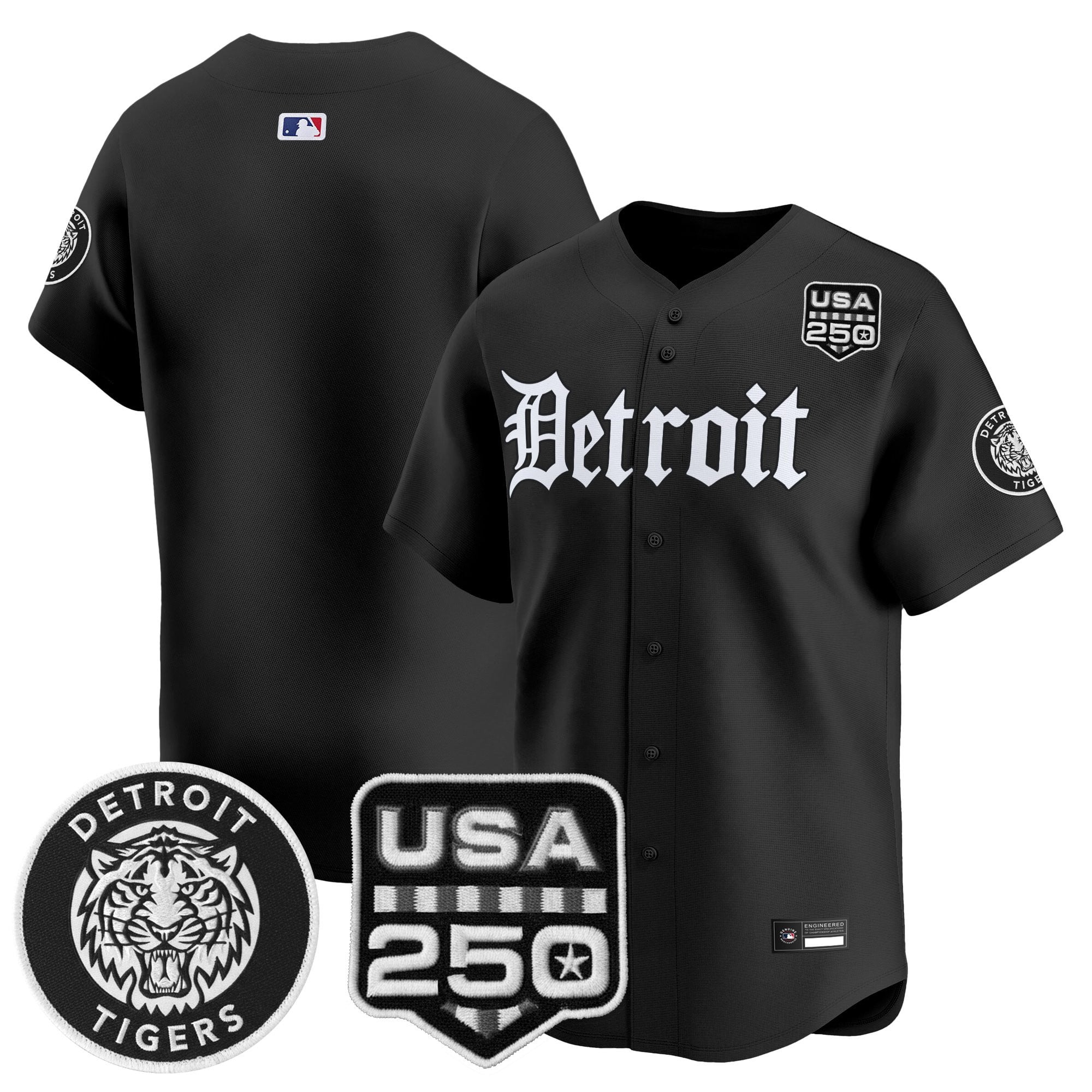 DET ‘Gothic Edition’ Vapor Premier Limited Jersey - Stitched