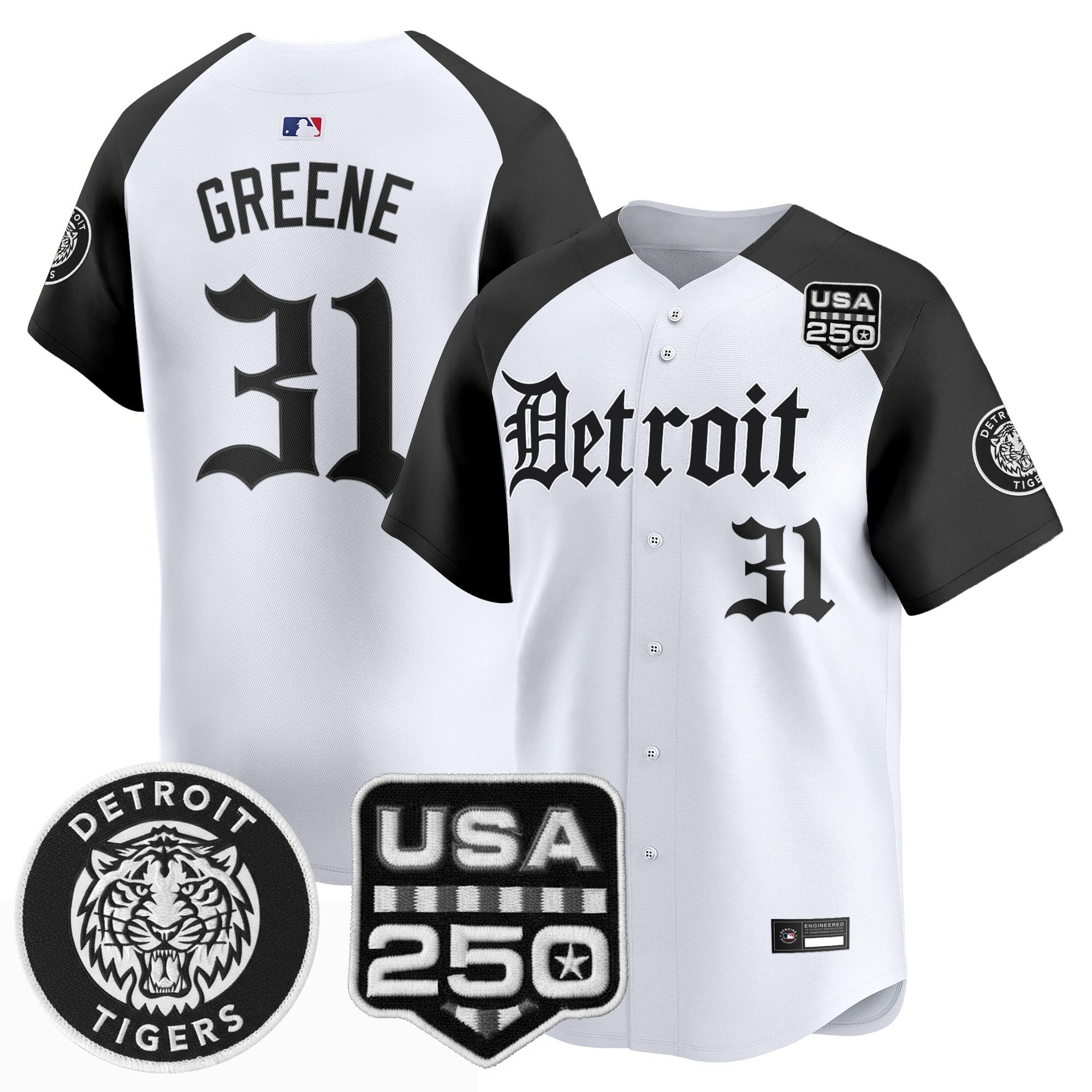 DET ‘Gothic Edition’ Vapor Premier Limited Jersey - Stitched