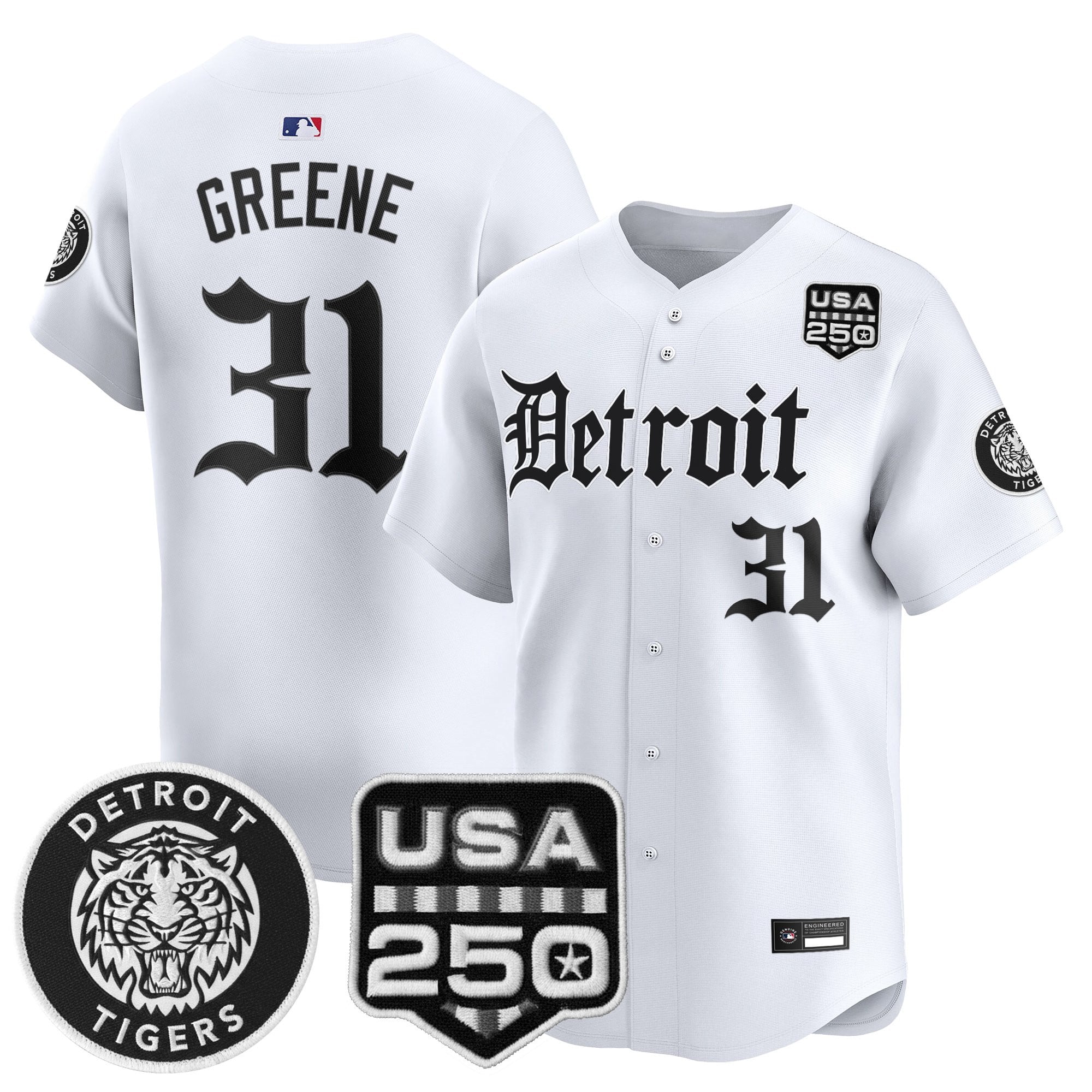 DET ‘Gothic Edition’ Vapor Premier Limited Jersey - Stitched