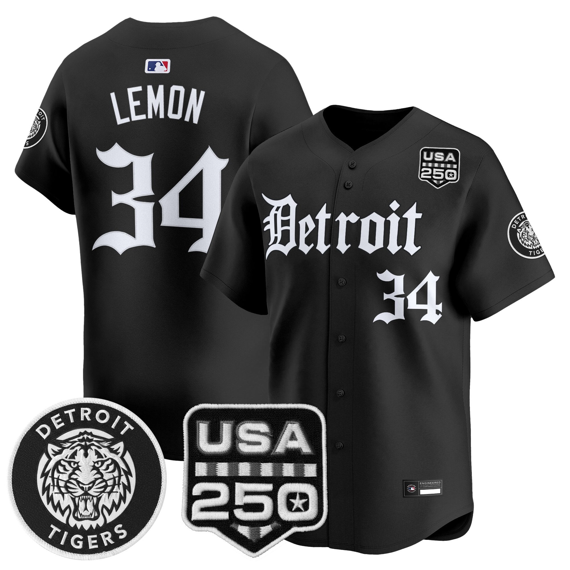 DET ‘Gothic Edition’ Vapor Premier Limited Jersey - Stitched