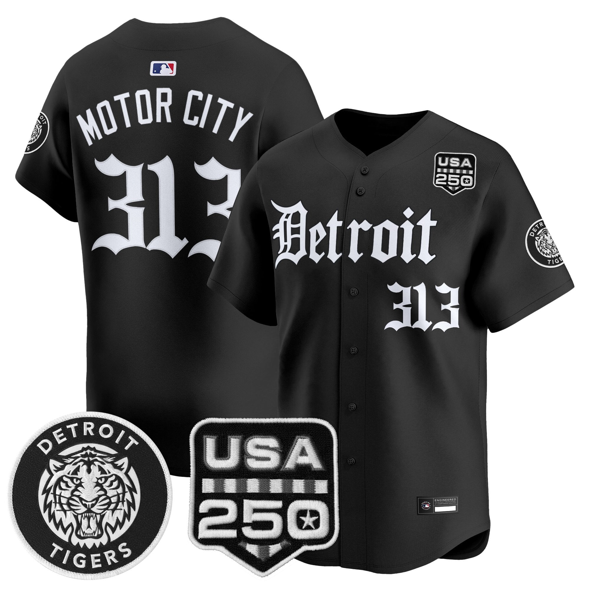 DET ‘Gothic Edition’ Vapor Premier Limited Jersey - Stitched