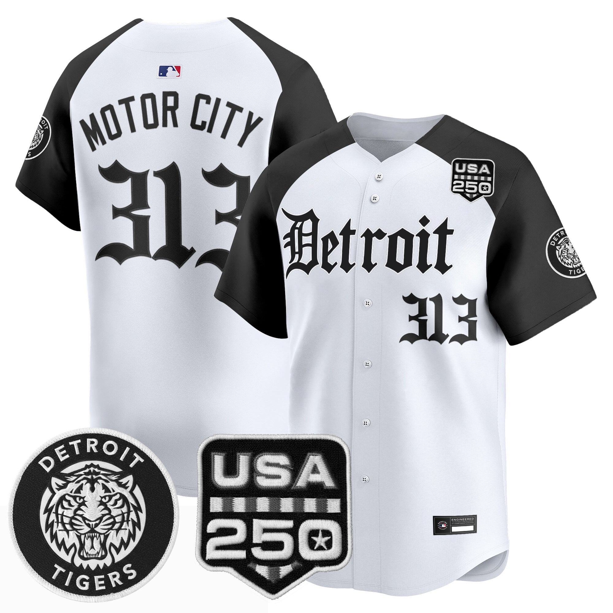 DET ‘Gothic Edition’ Vapor Premier Limited Jersey - Stitched