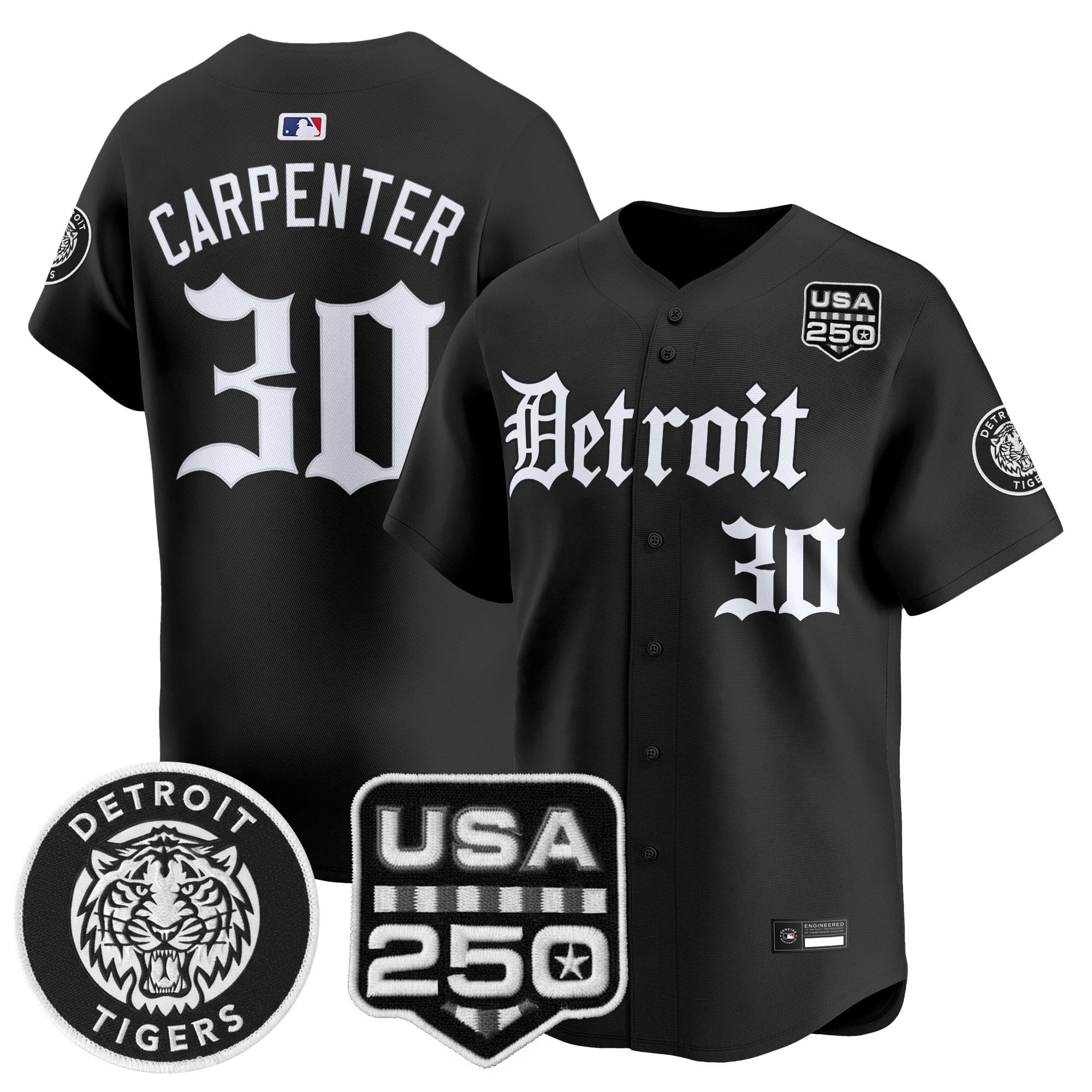 DET ‘Gothic Edition’ Vapor Premier Limited Jersey - Stitched