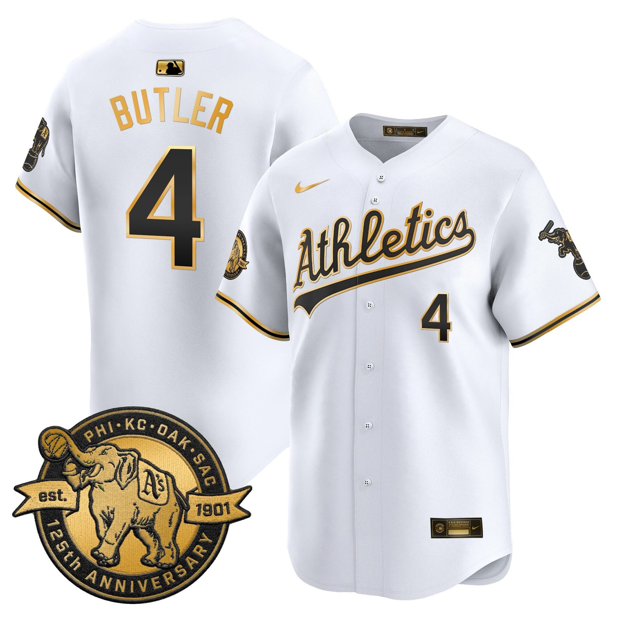 OAK 125th Anniversary Patch Vapor Premier Limited Jersey - Stitched