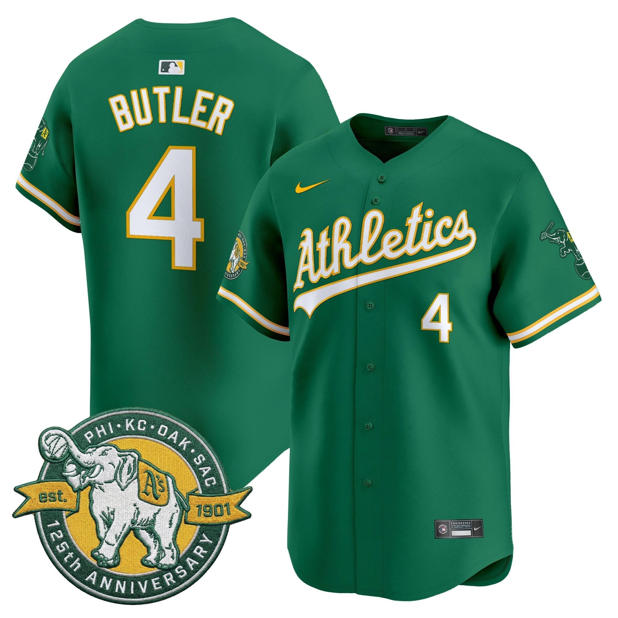 OAK 125th Anniversary Patch Vapor Premier Limited Jersey - Stitched