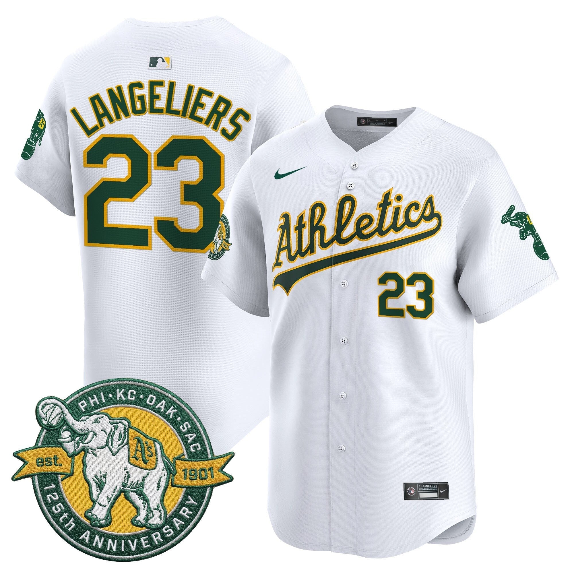 OAK 125th Anniversary Patch Vapor Premier Limited Jersey - Stitched
