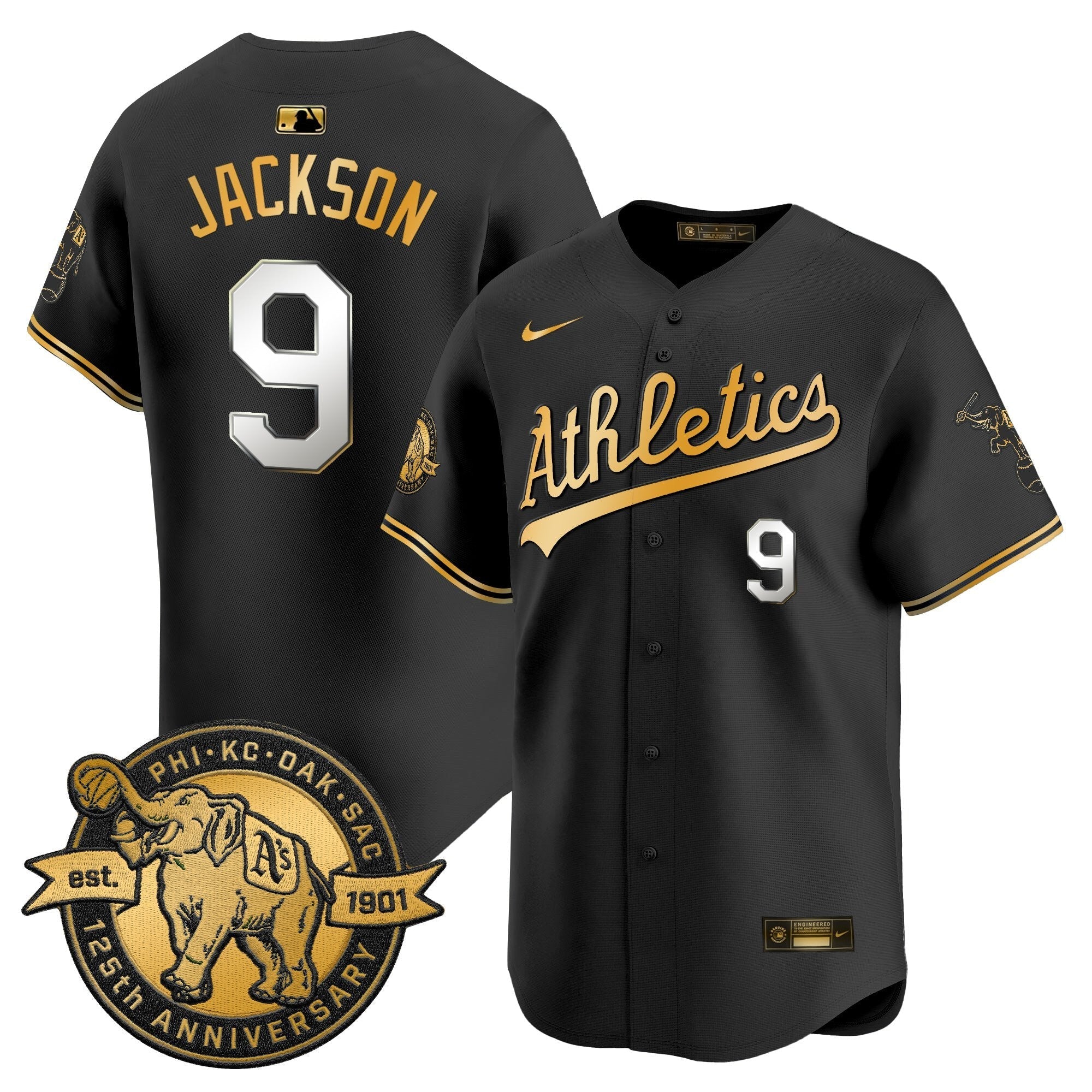 OAK 125th Anniversary Patch Vapor Premier Limited Jersey - Stitched
