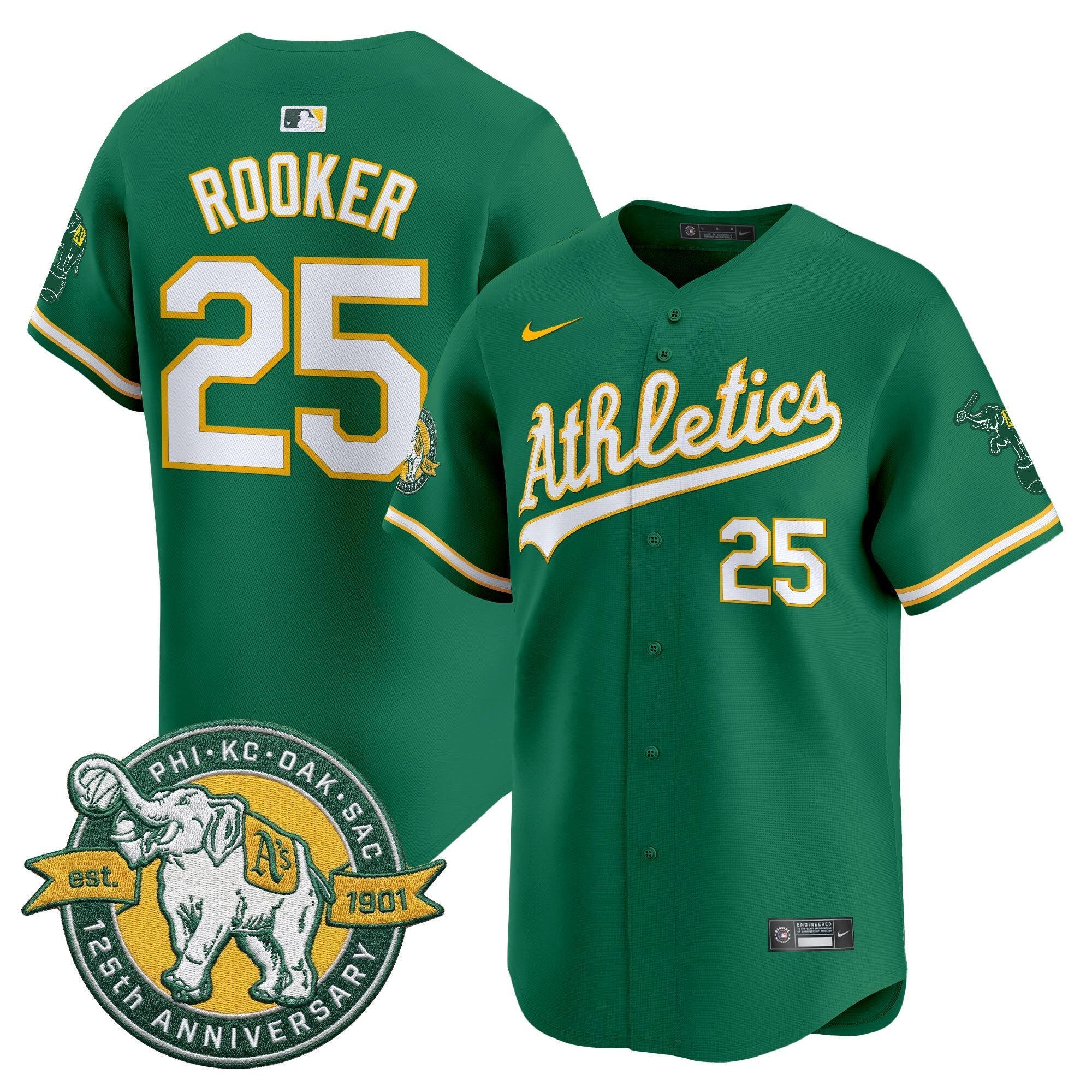OAK 125th Anniversary Patch Vapor Premier Limited Jersey - Stitched