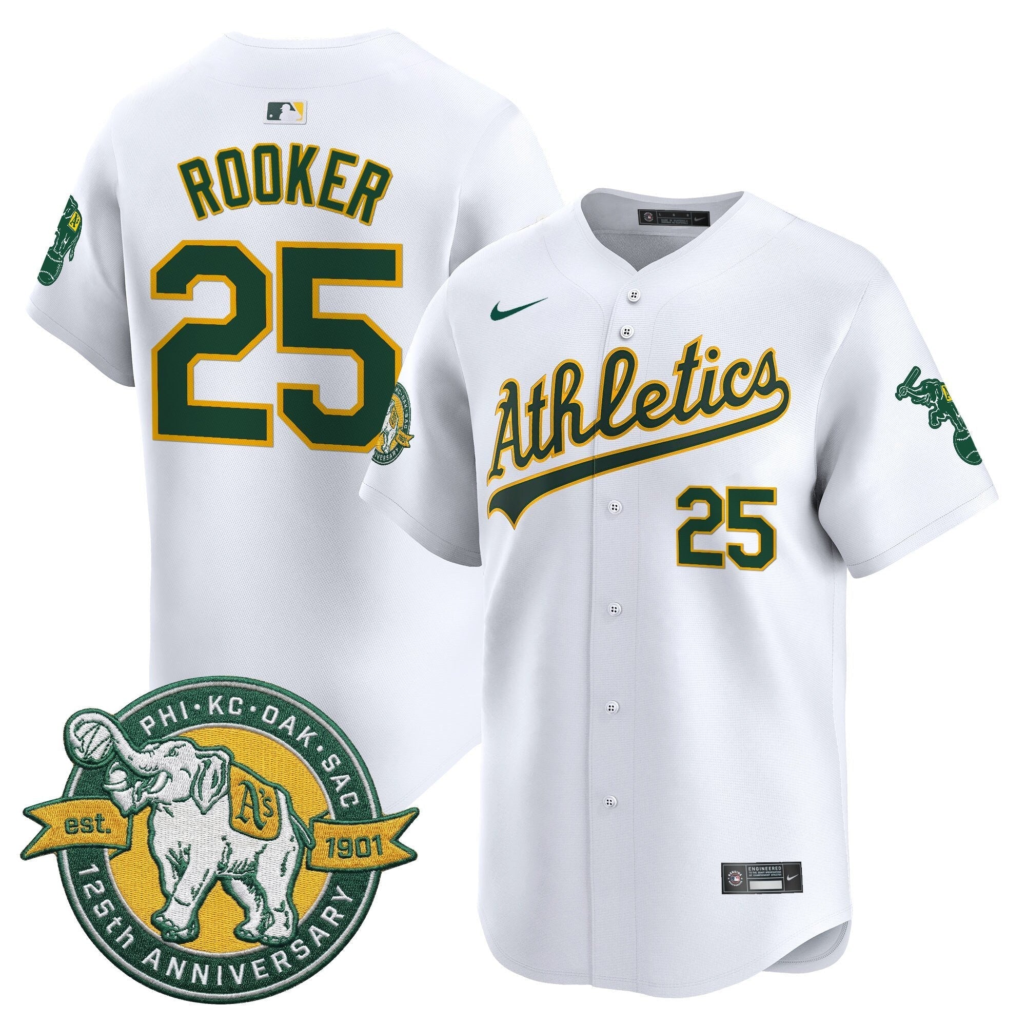 OAK 125th Anniversary Patch Vapor Premier Limited Jersey - Stitched