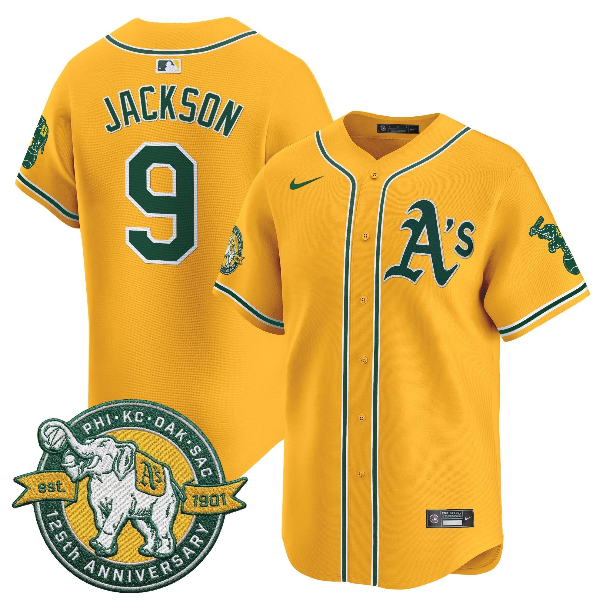 OAK 125th Anniversary Patch Vapor Premier Limited Jersey - Stitched