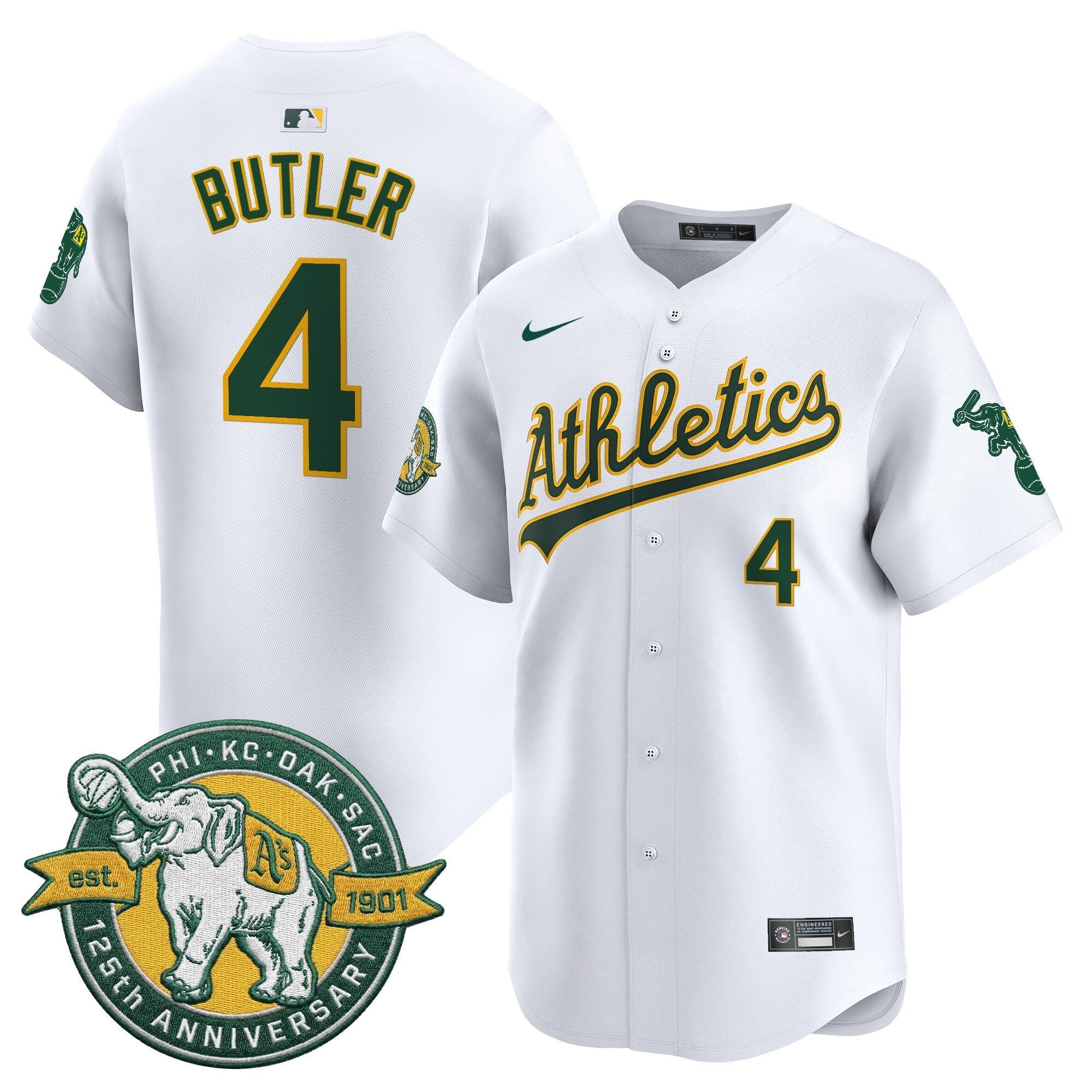 OAK 125th Anniversary Patch Vapor Premier Limited Jersey - Stitched