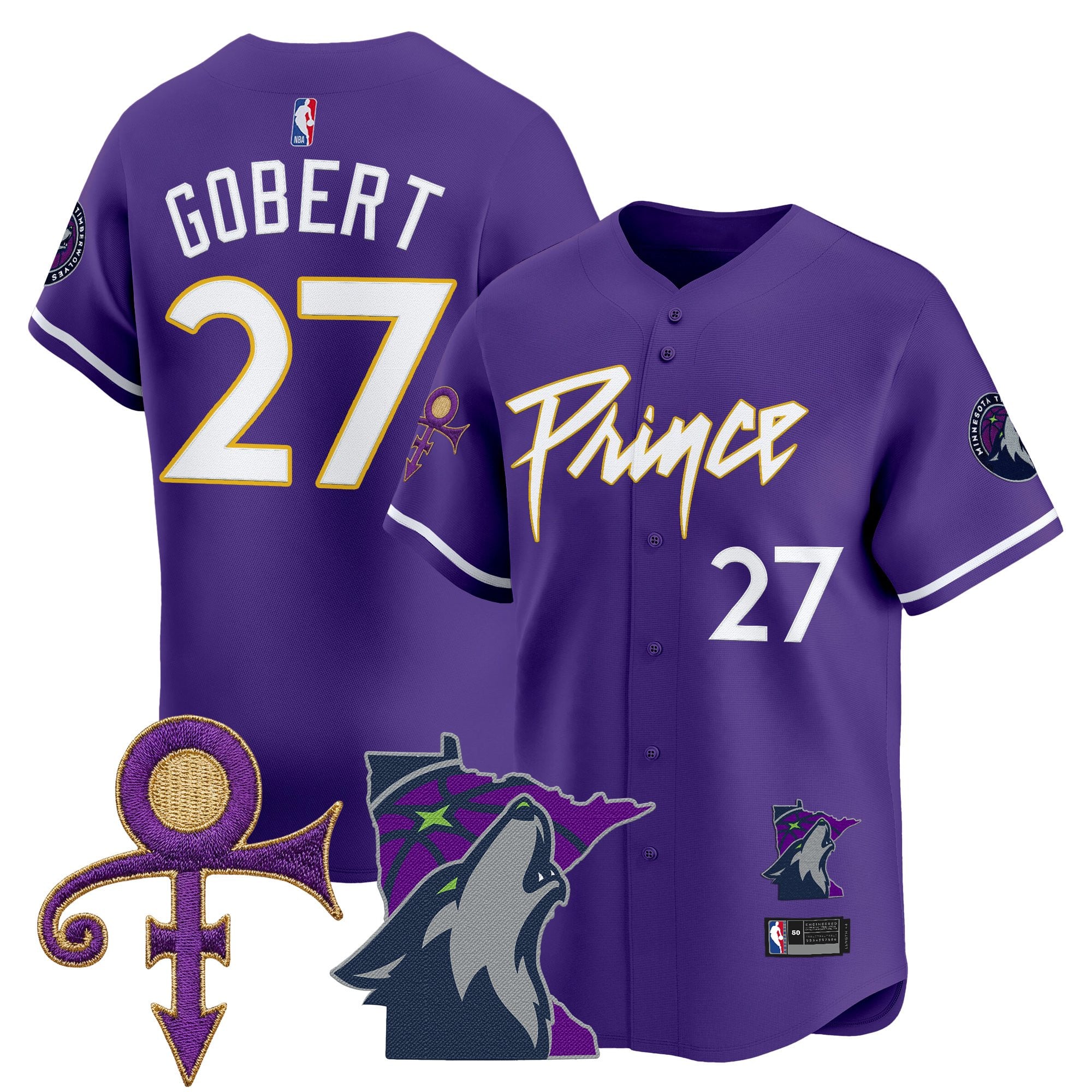 MIN Prince Patch Vapor Baseball Jersey - Stitched