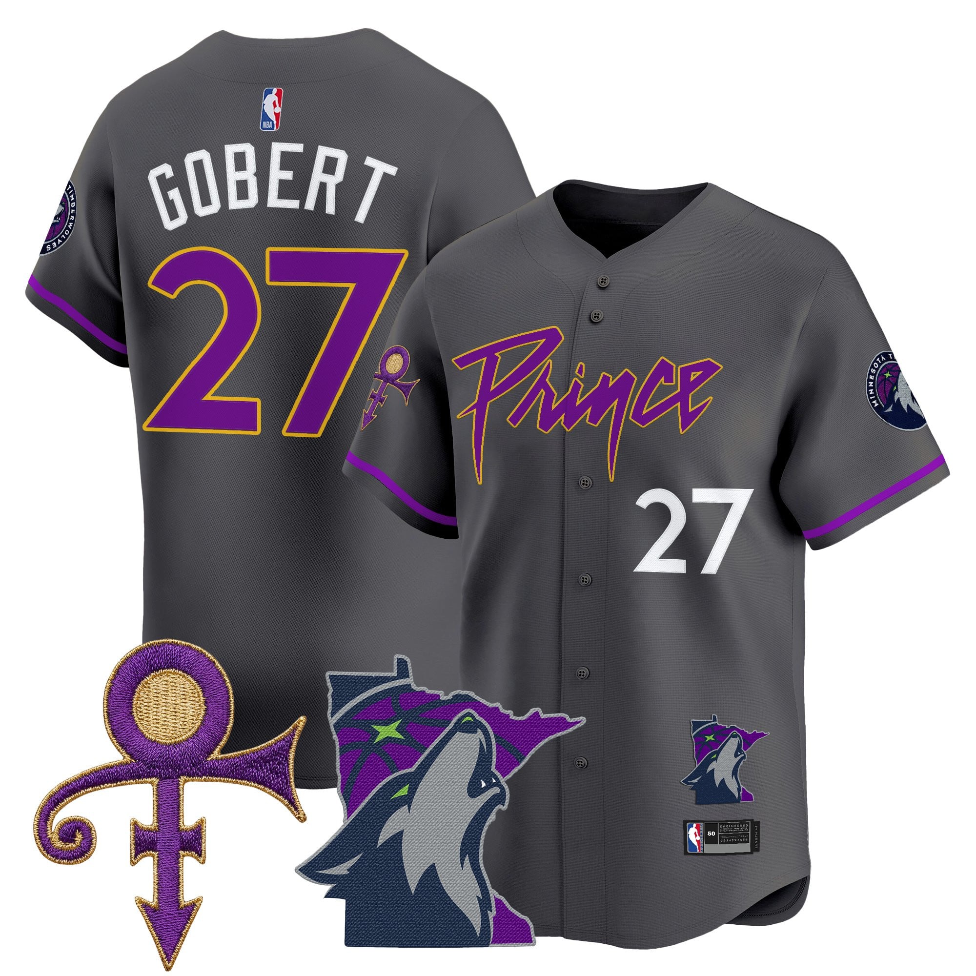 MIN Prince Patch Vapor Baseball Jersey - Stitched